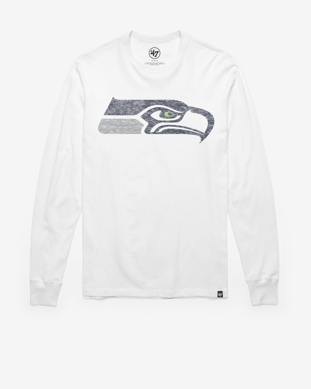 SEATTLE SEAHAWKS PREMIER '47 FRANKLIN LONG SLEEVE TEE WHITE WASH