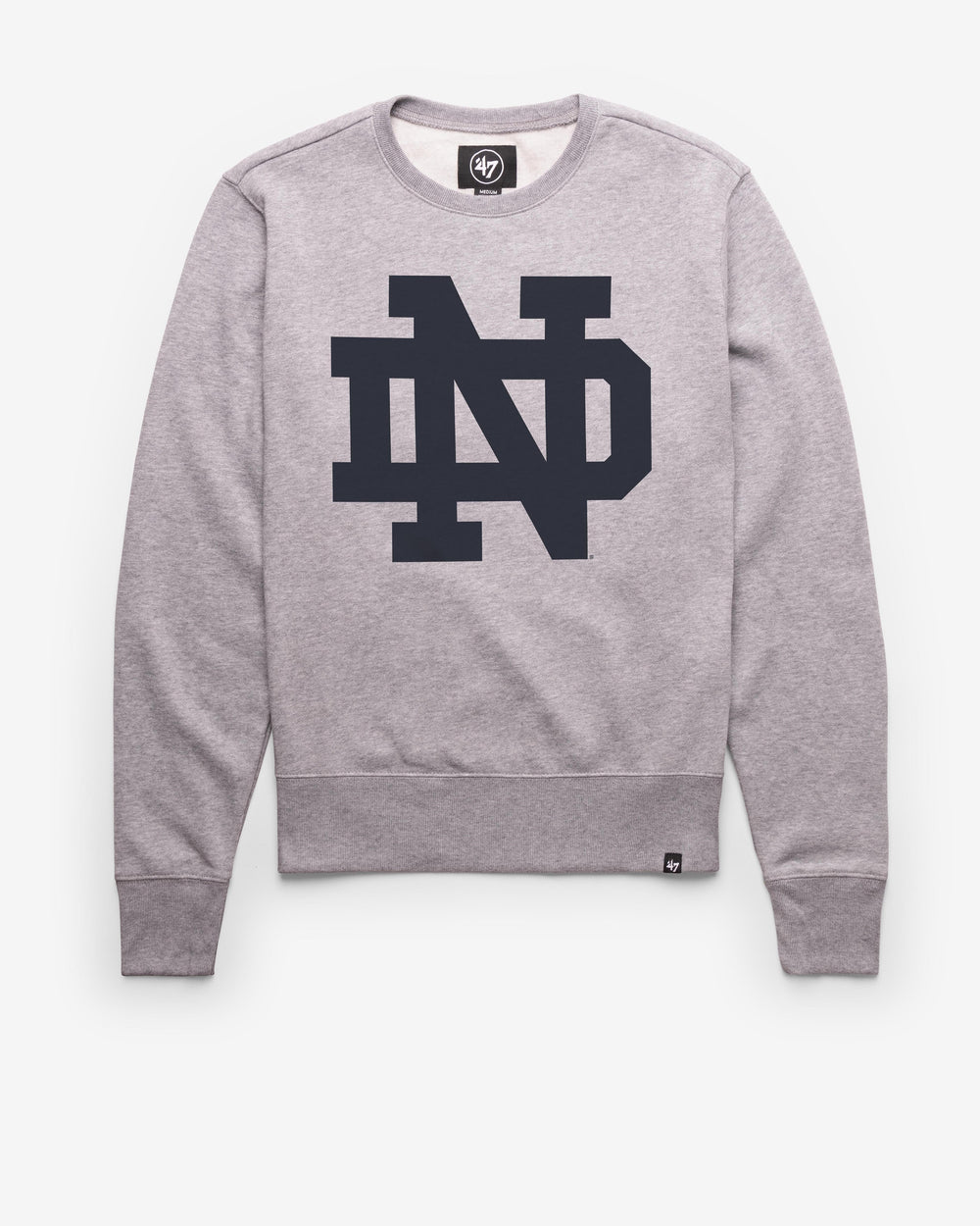 NOTRE DAME STANDALON IMPRINT '47 HEADLINE CREW SLATE GREY