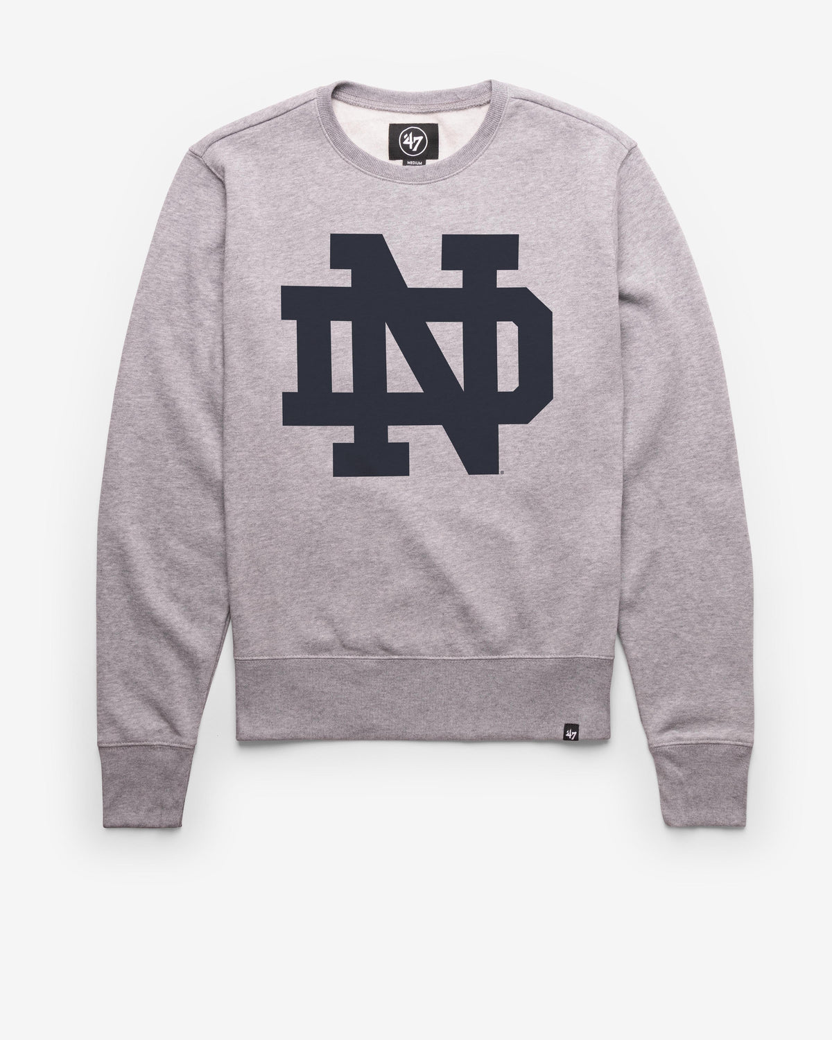 NOTRE DAME STANDALON IMPRINT '47 HEADLINE CREW SLATE GREY