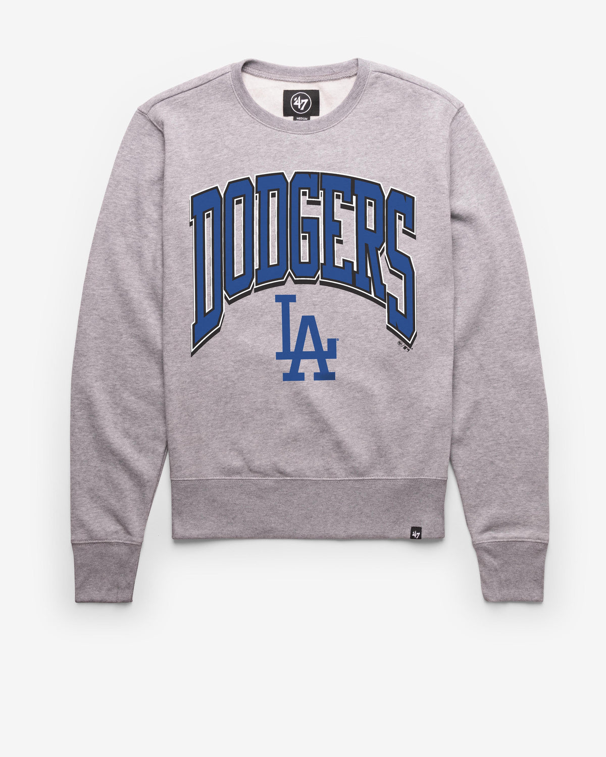 LOS ANGELES DODGERS COOPERSTOWN WALK TALL '47 HEADLINE CREW SLATE GREY