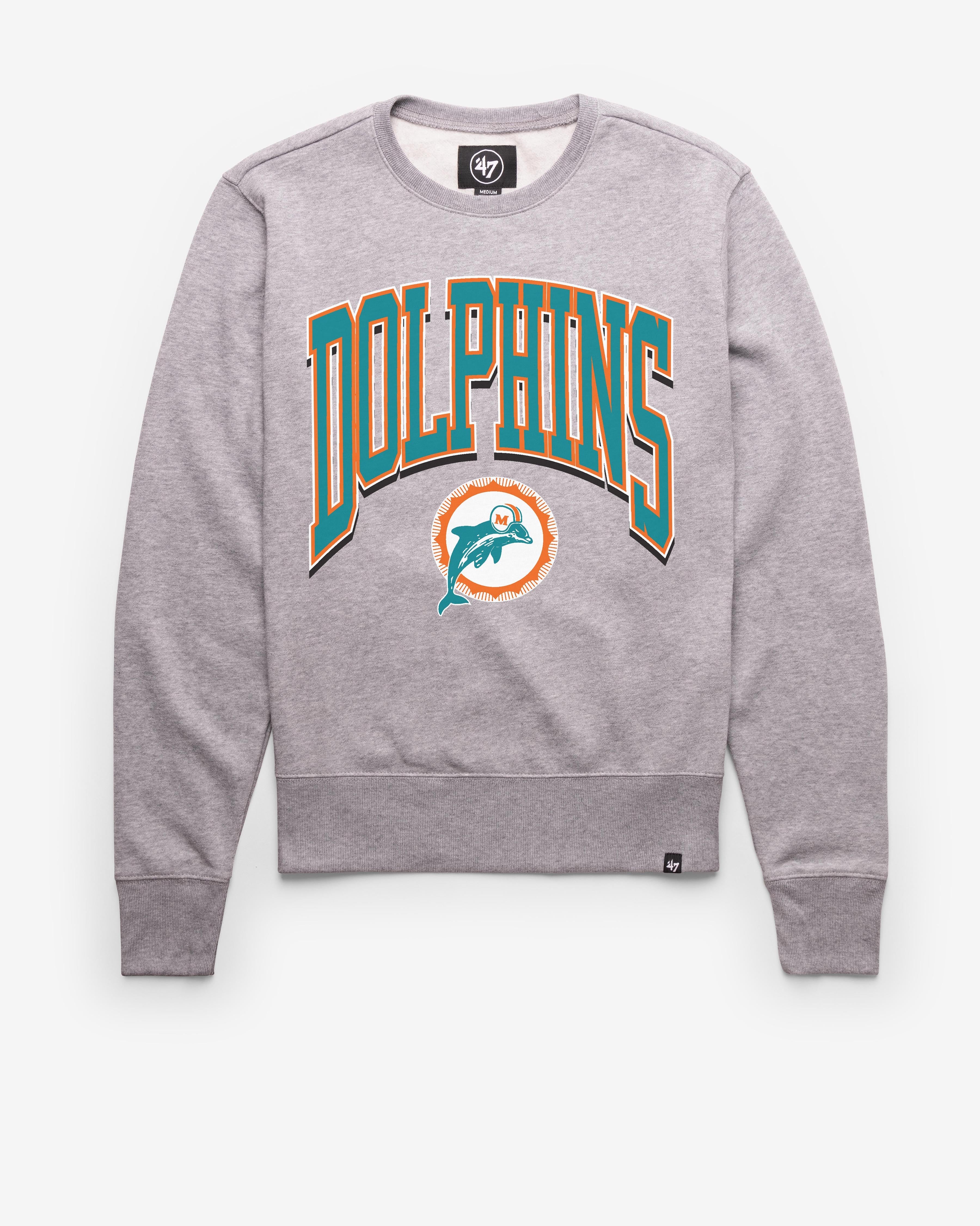 MIAMI DOLPHINS HISTORIC WALK TALL '47 HEADLINE CREW SLATE GREY