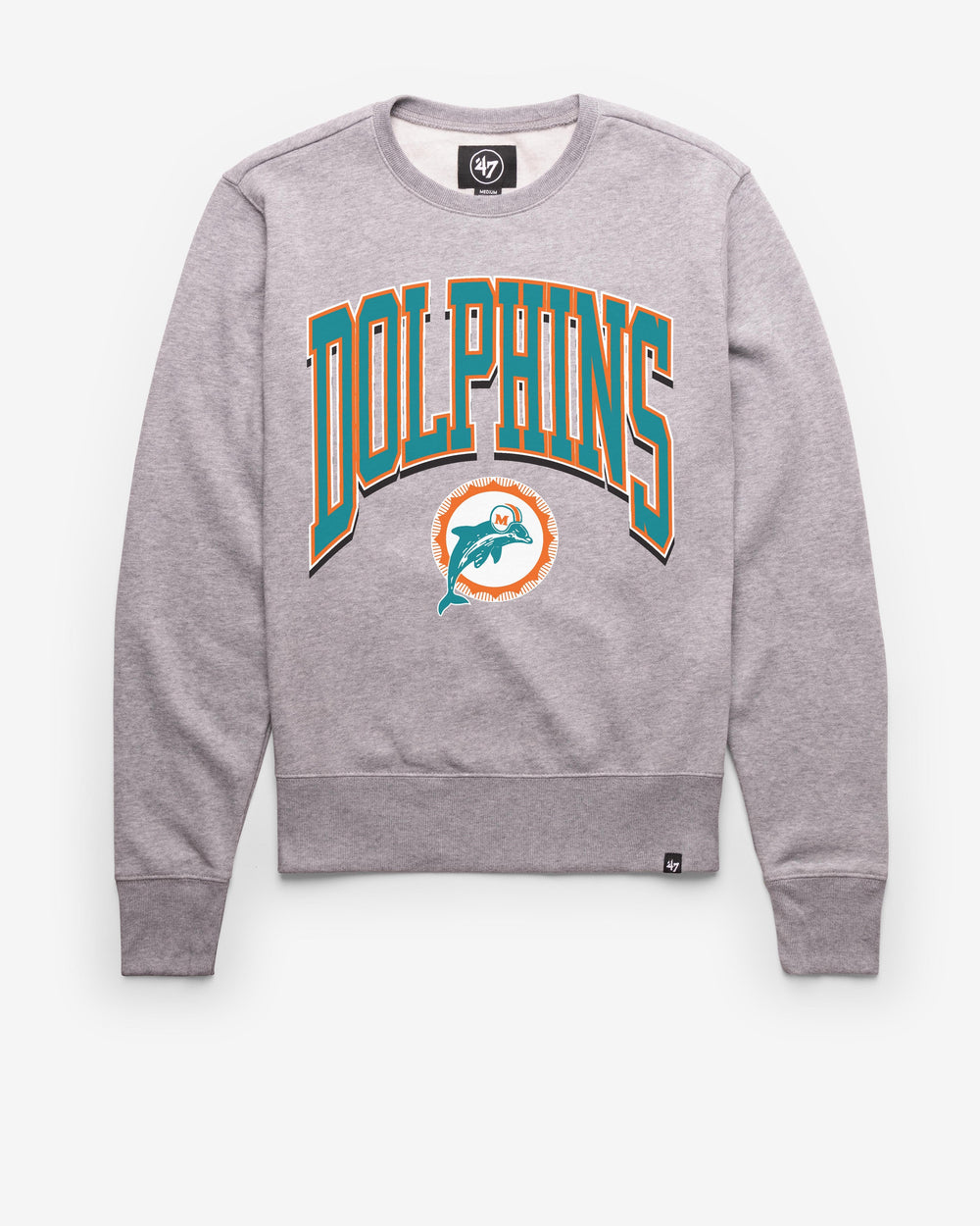 MIAMI DOLPHINS HISTORIC WALK TALL '47 HEADLINE CREW SLATE GREY