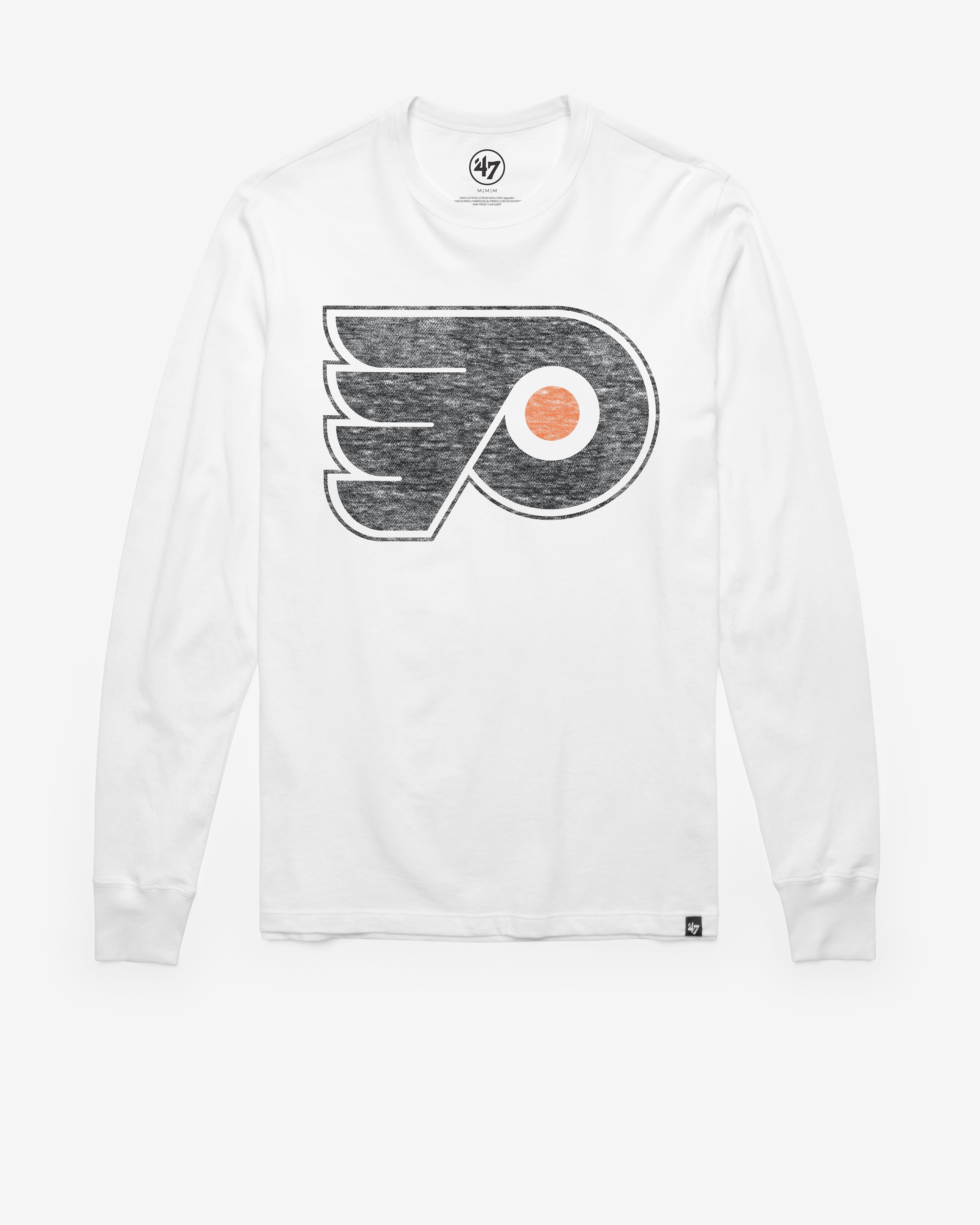 PHILADELPHIA FLYERS PREMIER '47 FRANKLIN LONG SLEEVE TEE WHITE WASH
