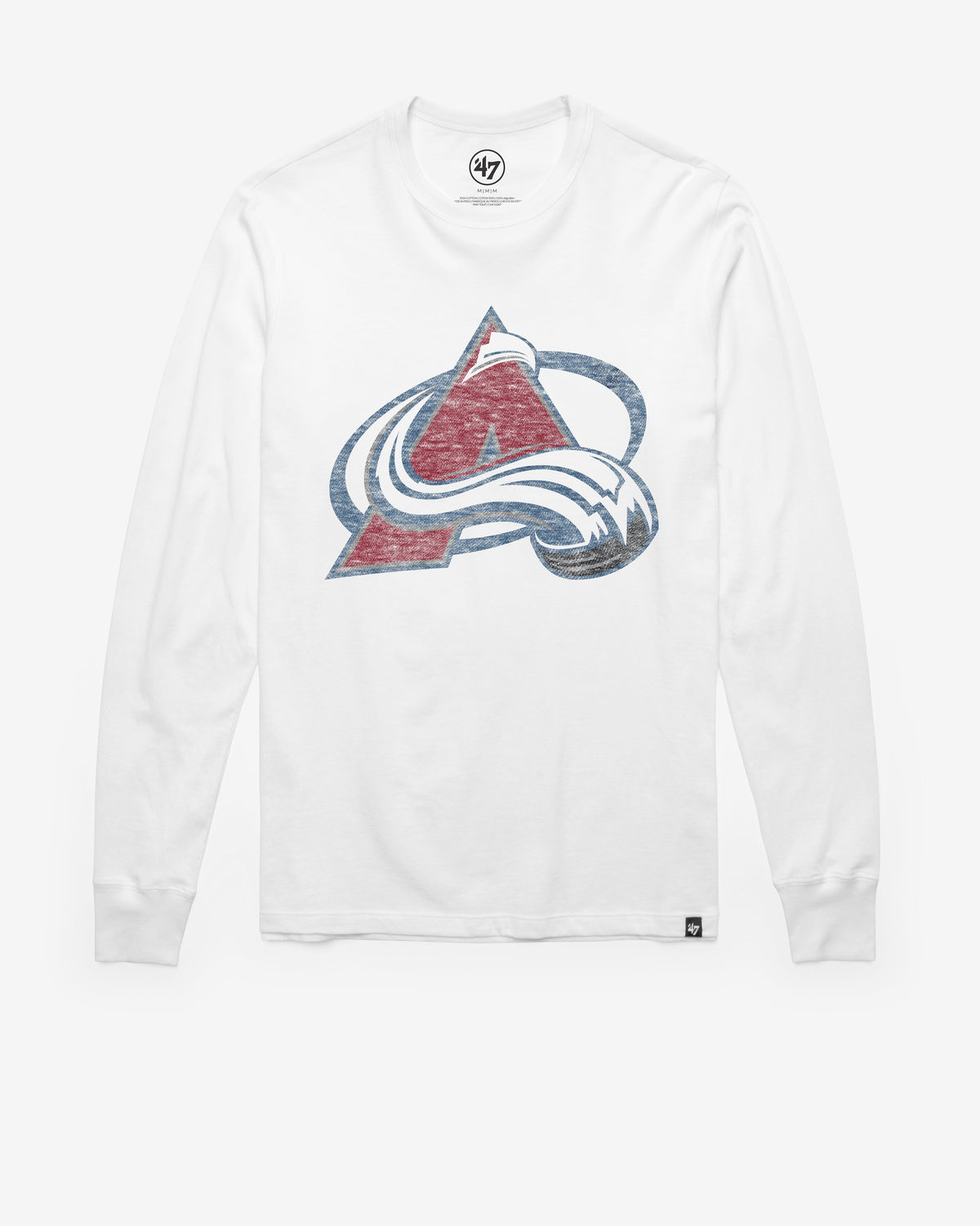 COLORADO AVALANCHE PREMIER '47 FRANKLIN LONG SLEEVE TEE WHITE WASH
