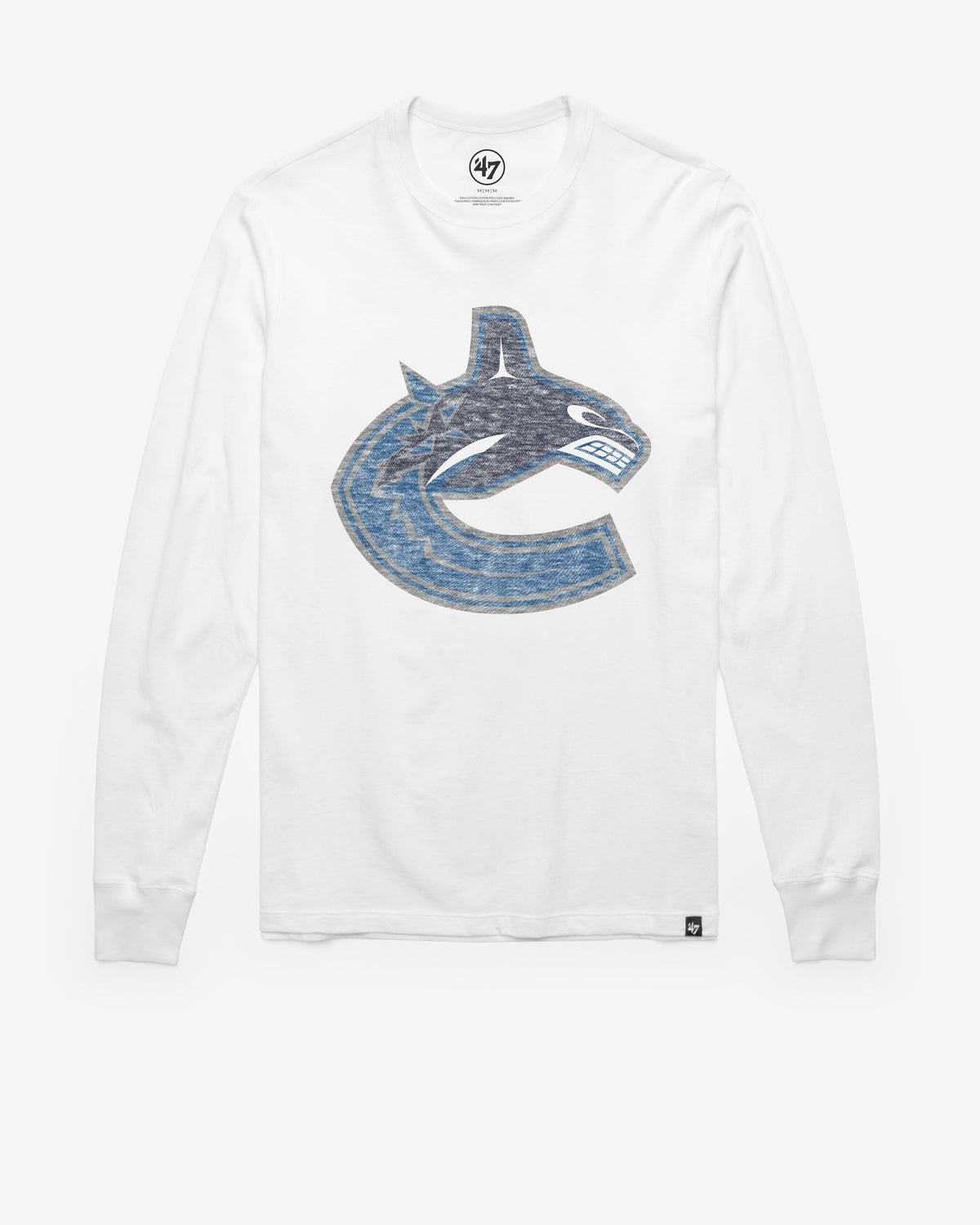 VANCOUVER CANUCKS PREMIER '47 FRANKLIN LONG SLEEVE TEE WHITE WASH