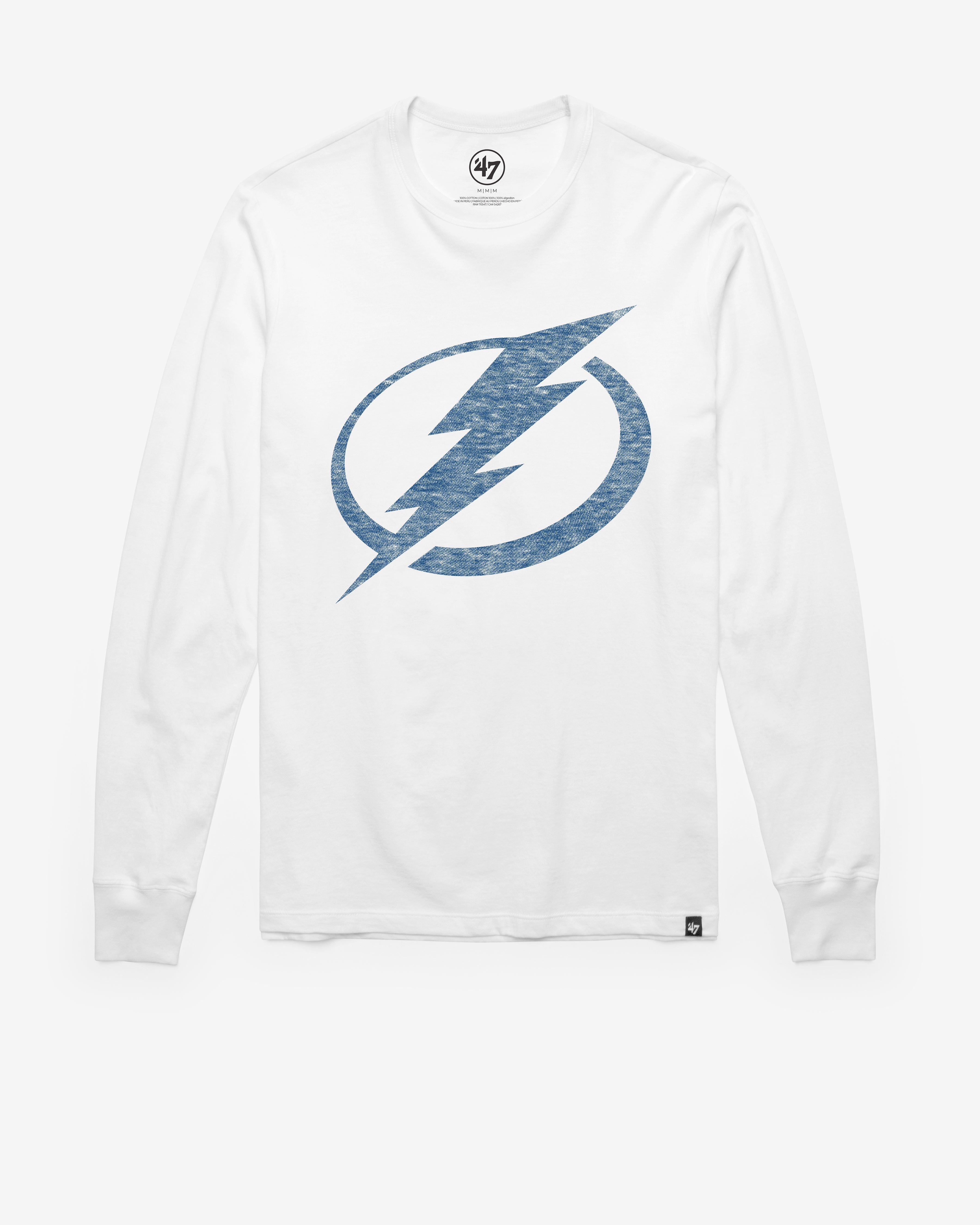 TAMPA BAY LIGHTNING PREMIER '47 FRANKLIN LONG SLEEVE TEE WHITE WASH