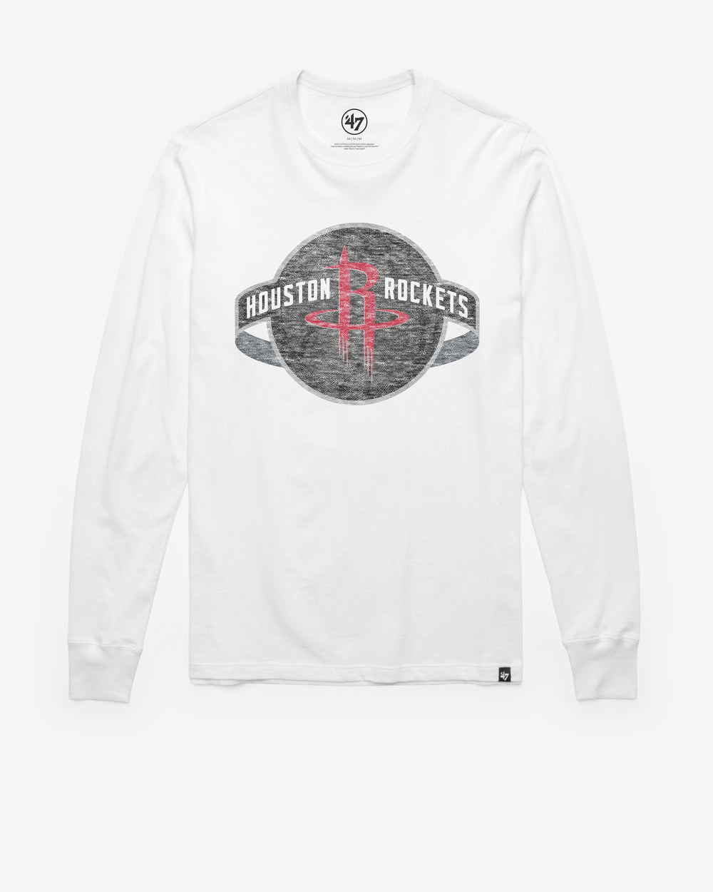 HOUSTON ROCKETS PREMIER '47 FRANKLIN LONG SLEEVE TEE WHITE WASH