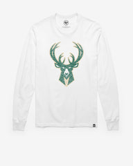 MILWAUKEE BUCKS PREMIER '47 FRANKLIN LONG SLEEVE TEE WHITE WASH