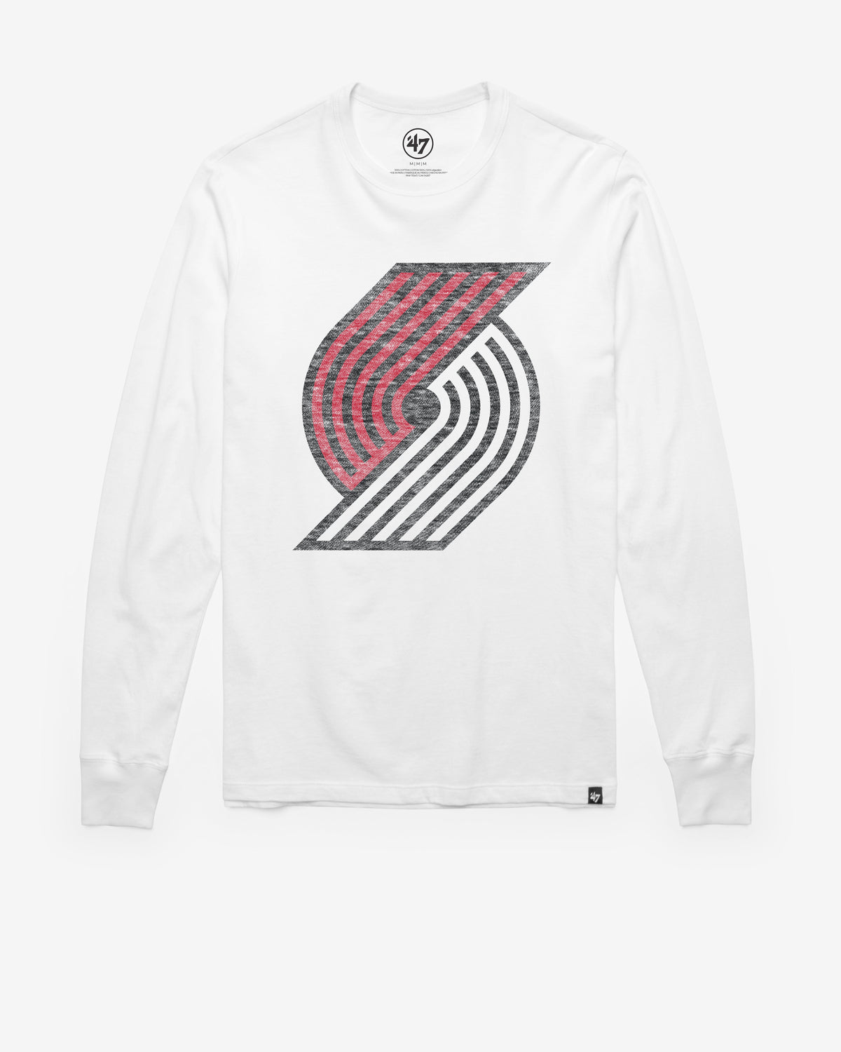 PORTLAND TRAIL BLAZERS PREMIER '47 FRANKLIN LONG SLEEVE TEE WHITE WASH