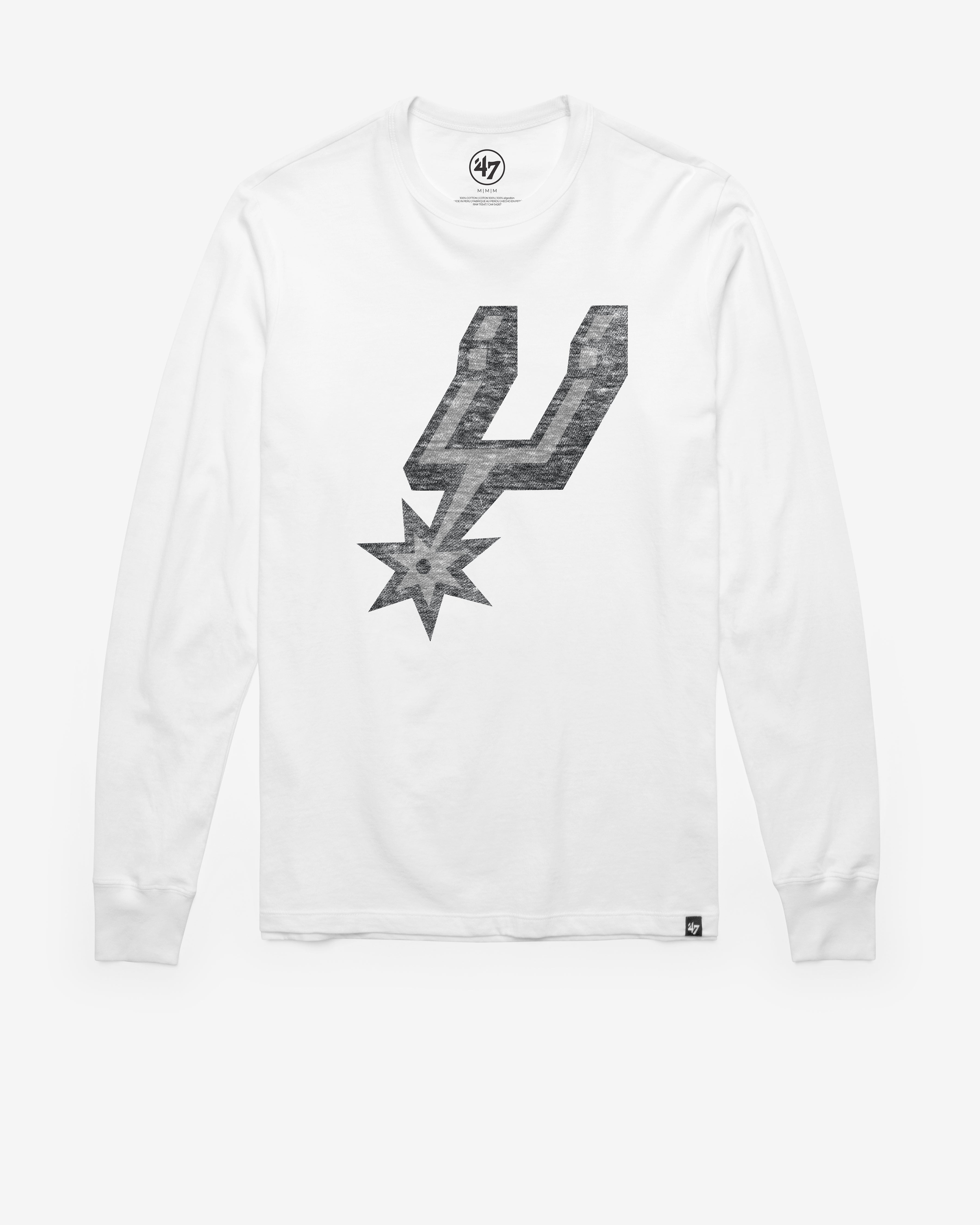 SAN ANTONIO SPURS PREMIER '47 FRANKLIN LONG SLEEVE TEE WHITE WASH