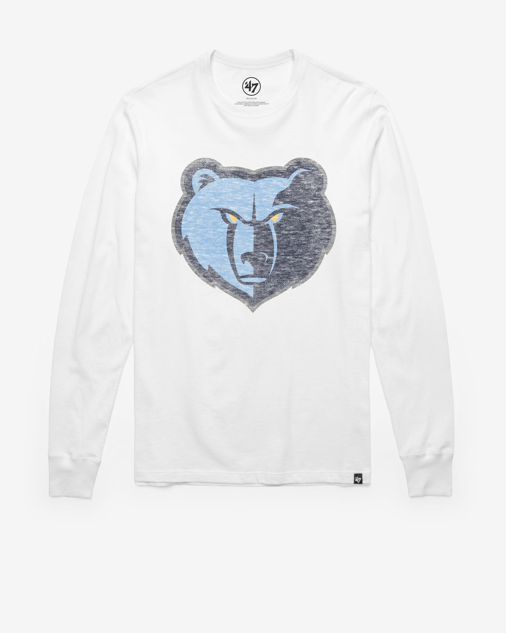 MEMPHIS GRIZZLIES PREMIER '47 FRANKLIN LONG SLEEVE TEE WHITE WASH