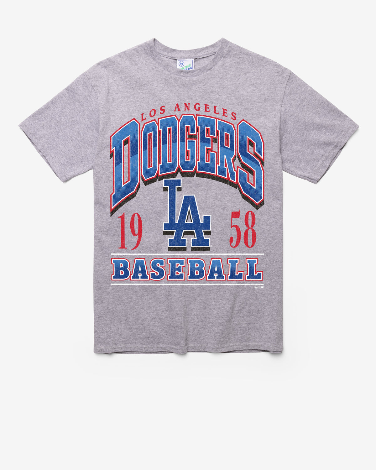LOS ANGELES DODGERS LOCKER '47 VINTAGE TUBULAR TEE DT ATHLETIC HEATHER