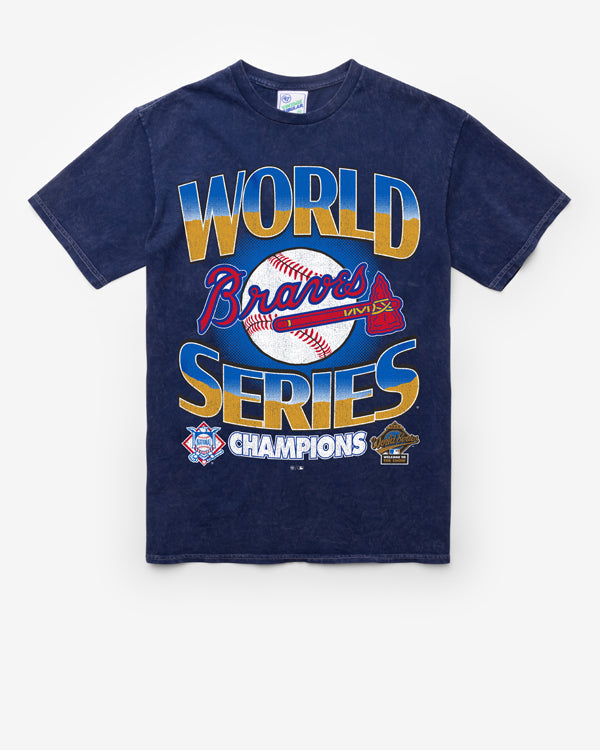 ATLANTA BRAVES COOPERSTOWN WORLD SERIES LOCKER VINTAGE '47 TUBULAR TEE DT NAVY
