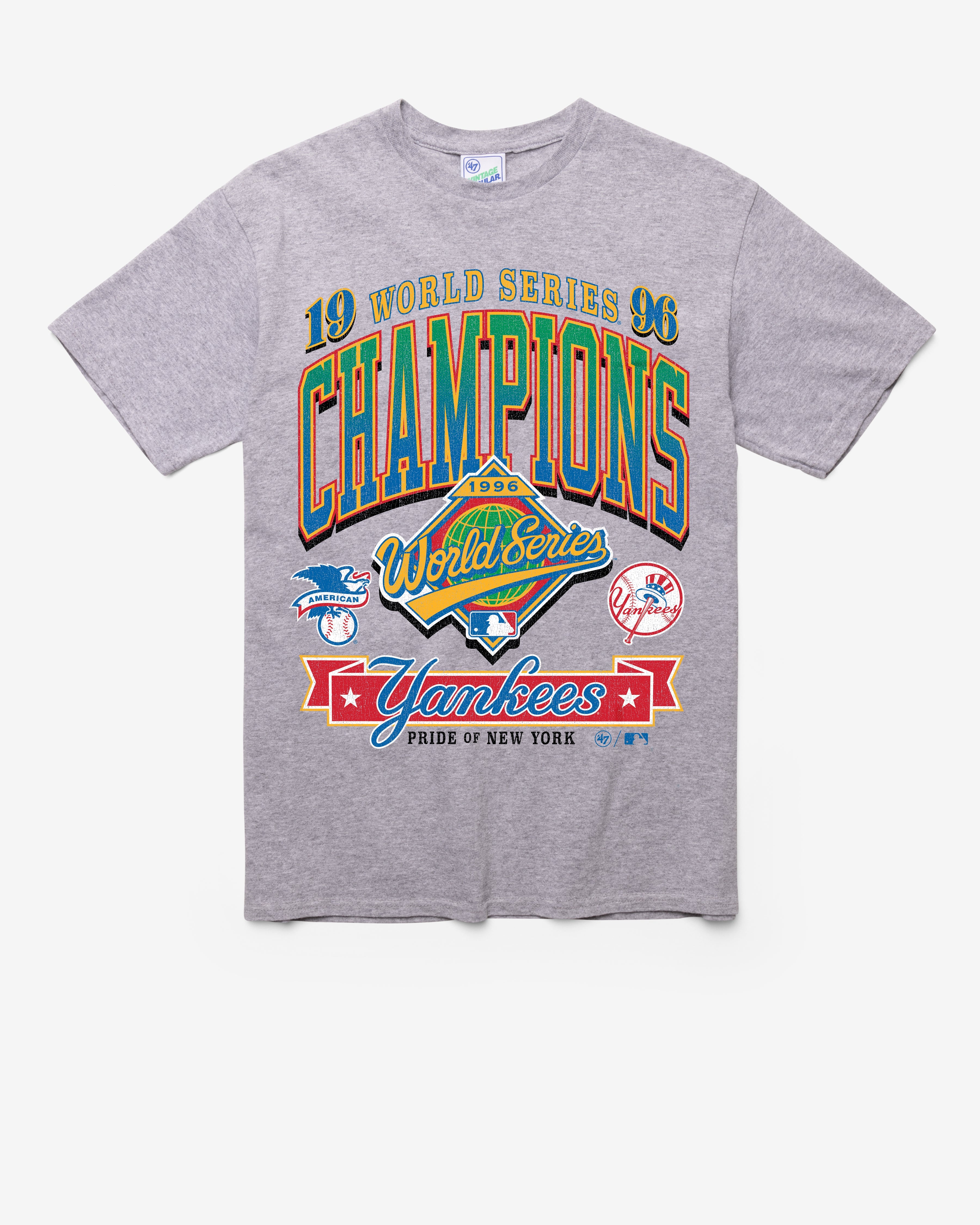 NEW YORK YANKEES COOPERSTOWN WORLD SERIES LOCKER '47 VINTAGE TUBULAR TEE DT ATHLETIC HEATHER