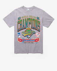 NEW YORK YANKEES COOPERSTOWN WORLD SERIES LOCKER '47 VINTAGE TUBULAR TEE DT ATHLETIC HEATHER