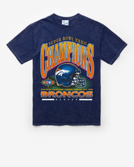 DENVER BRONCOS SUPER BOWL GRIDIRON LOCKER '47 VINTAGE TUBULAR TEE DT NAVY