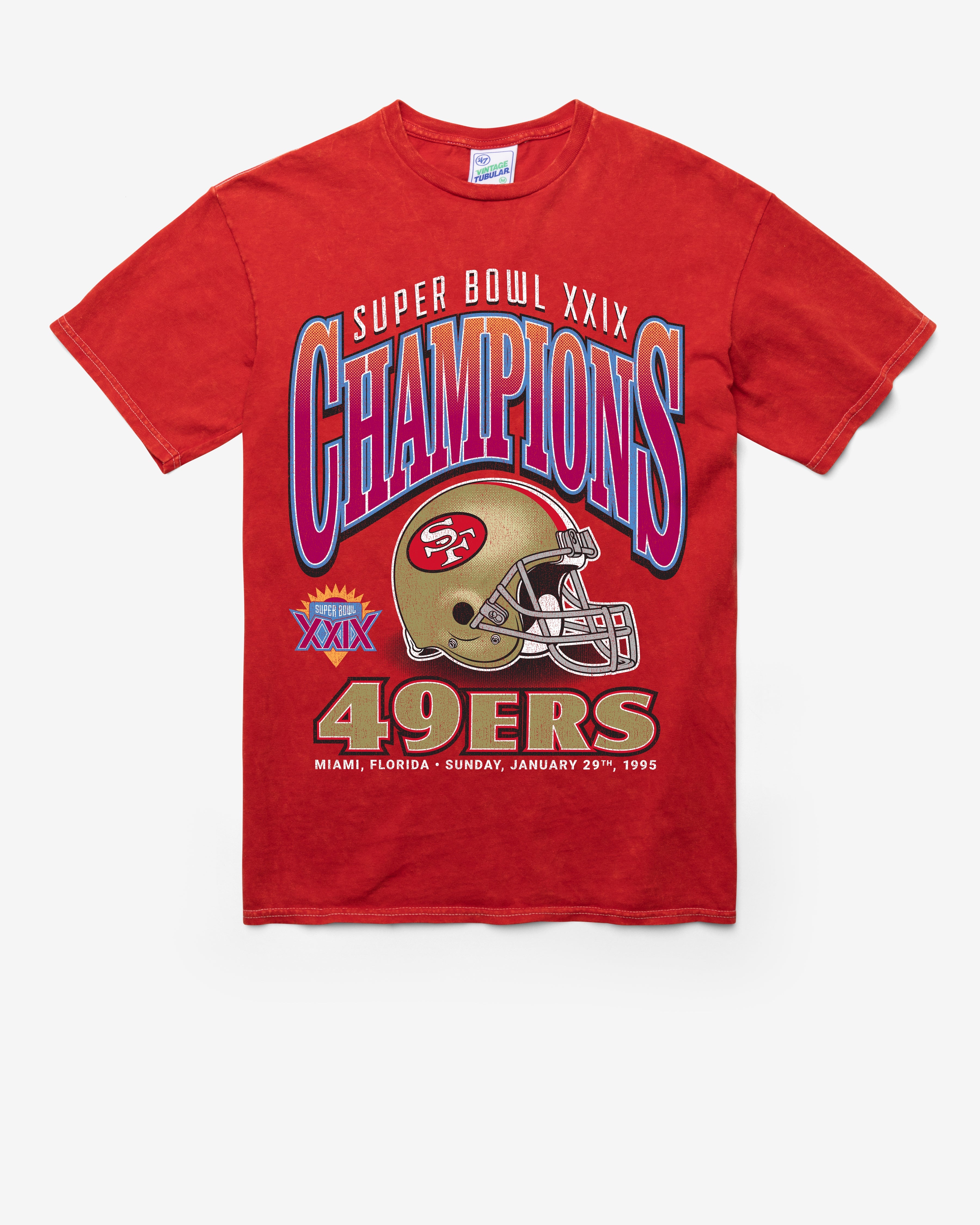SAN FRANCISCO 49ERS SB GRIDIRO LOCKER '47 VINTAGE TUBULAR TEE DT RED