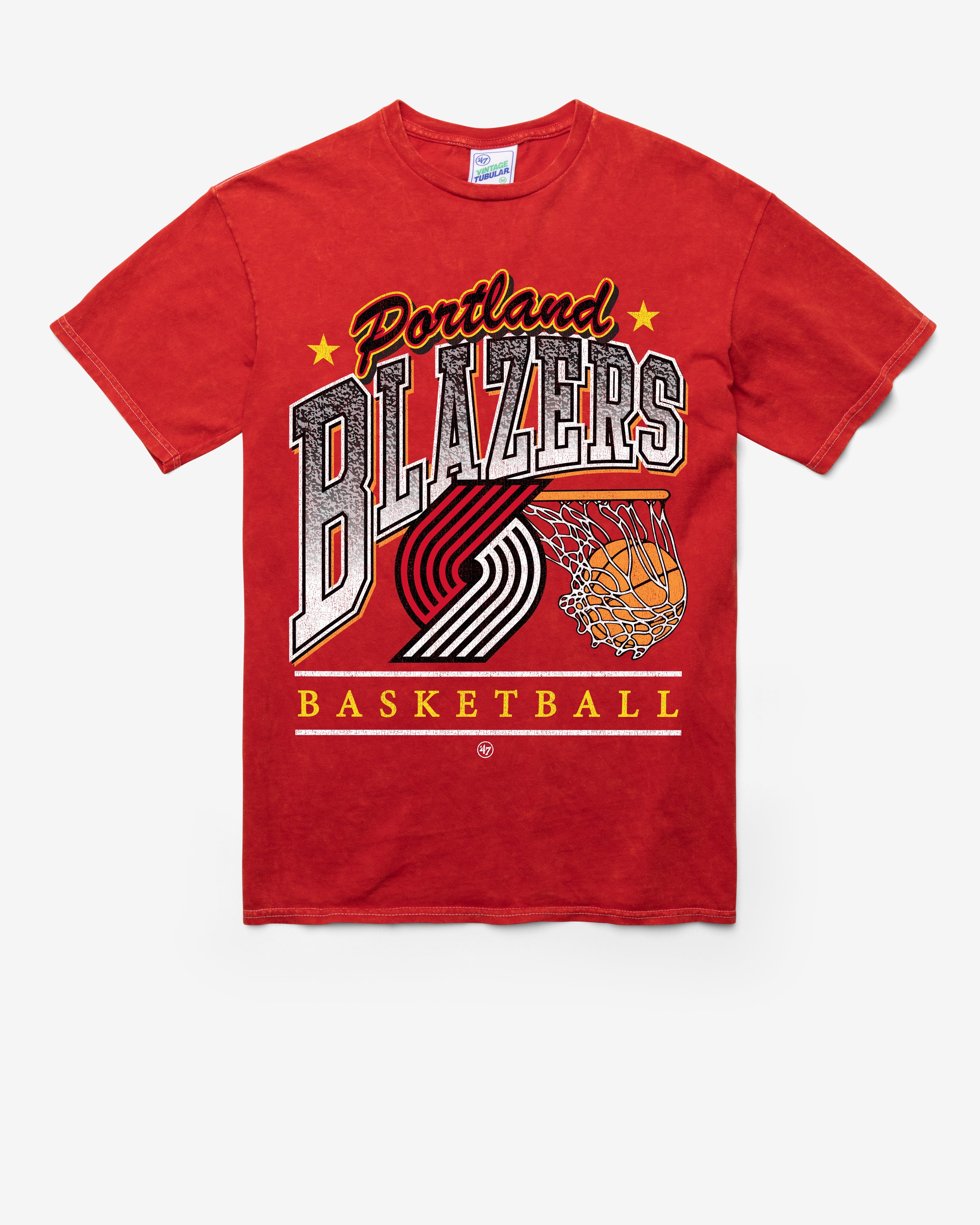PORTLAND TRAIL BLAZERS LOCKER '47 TUBULAR TEE DT RED