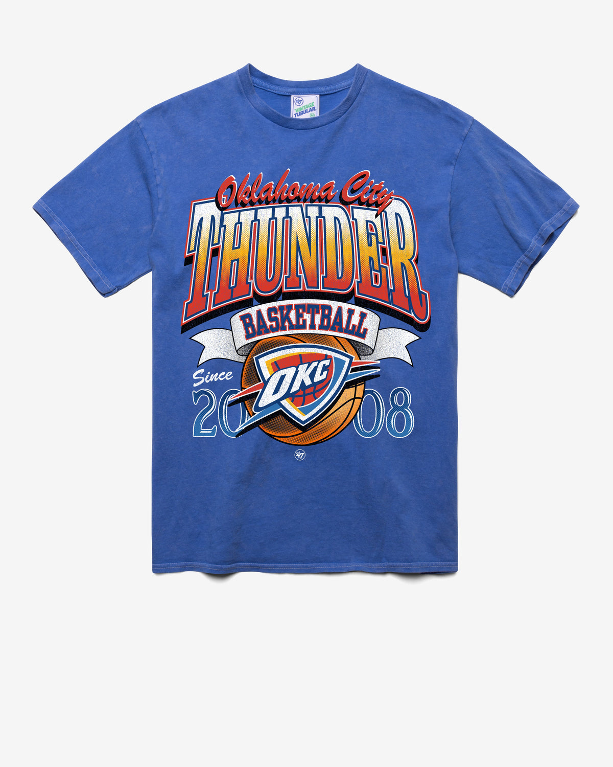 OKLAHOMA CITY THUNDER LOCKER '47 TUBULAR TEE DT CALI BLUE