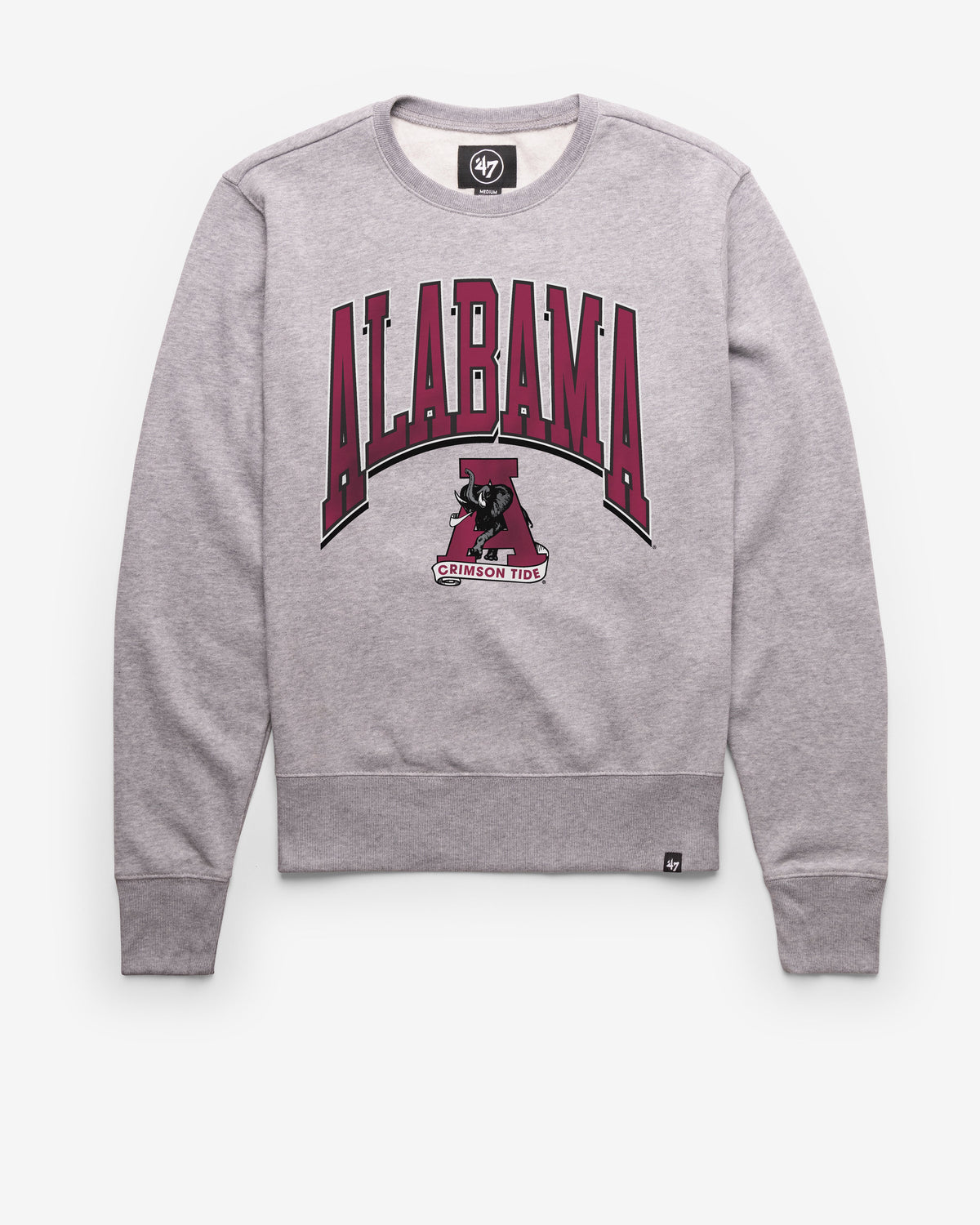 ALABAMA CRIMSON TIDE VINTAGE WALK TALL '47 HEADLINE CREW SLATE GREY