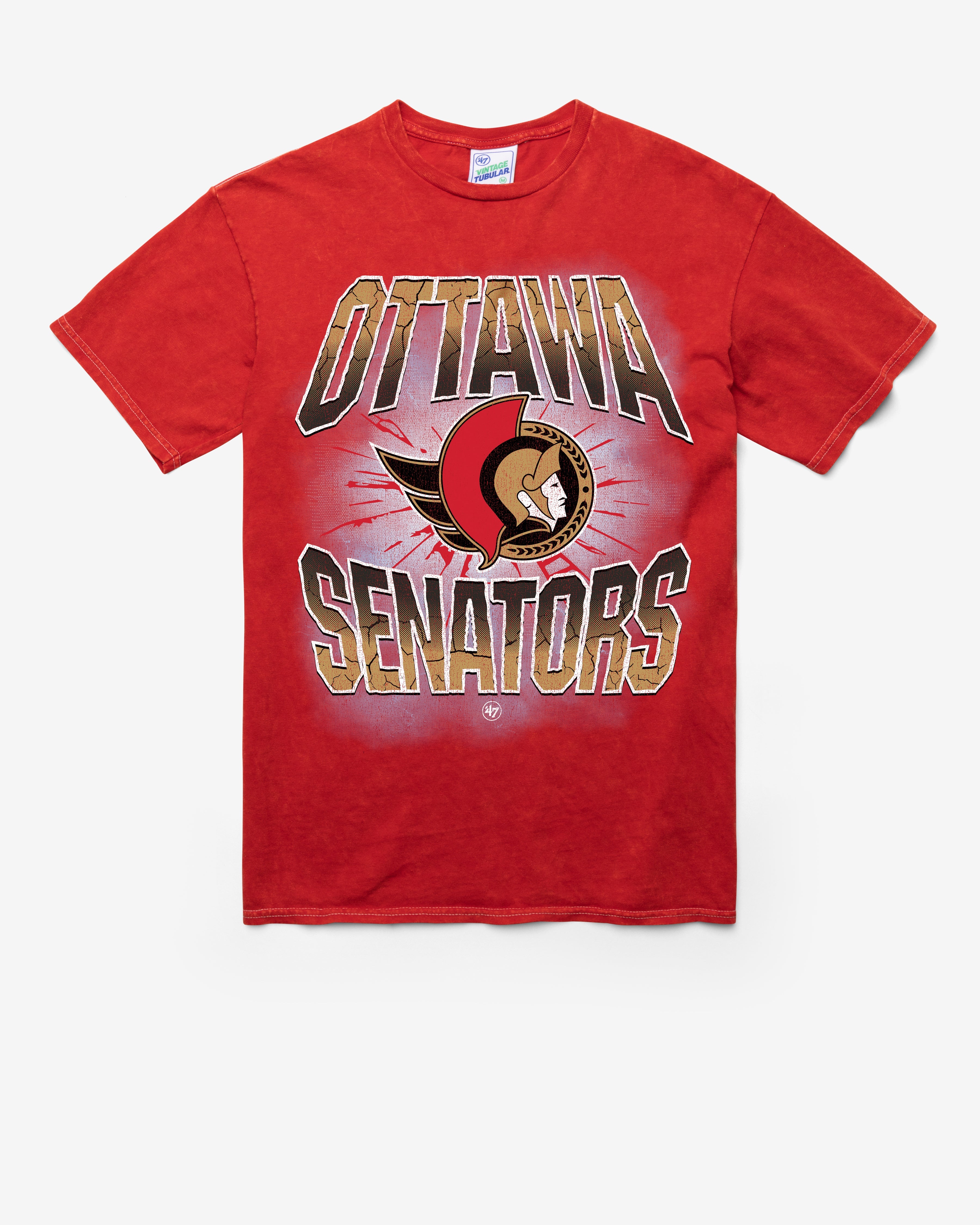 OTTAWA SENATORS LOCKER VINTAGE '47 TUBULAR TEE DT RED