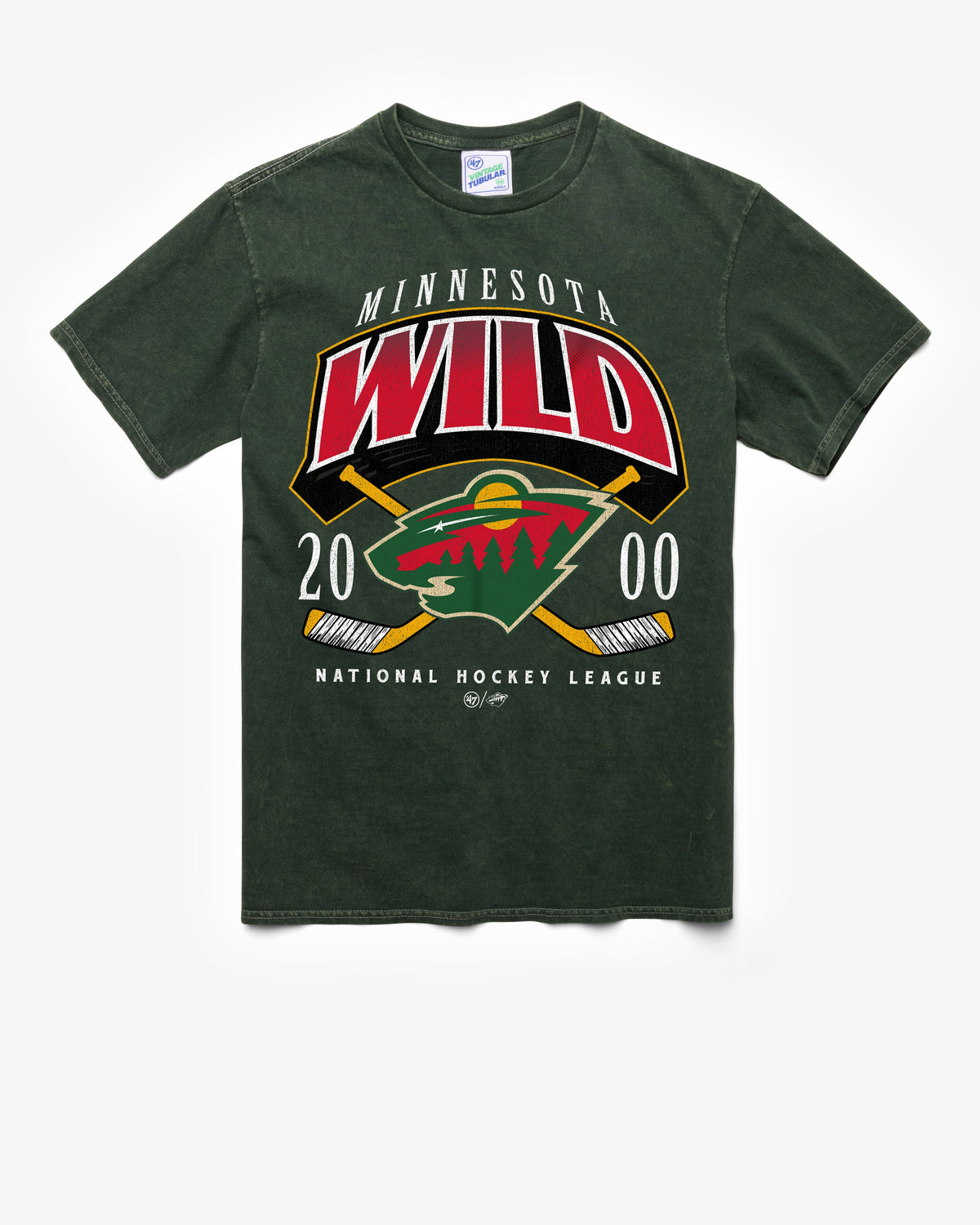 MINNESOTA WILD LOCKER VINTAGE '47 TUBULAR TEE DT FOREST