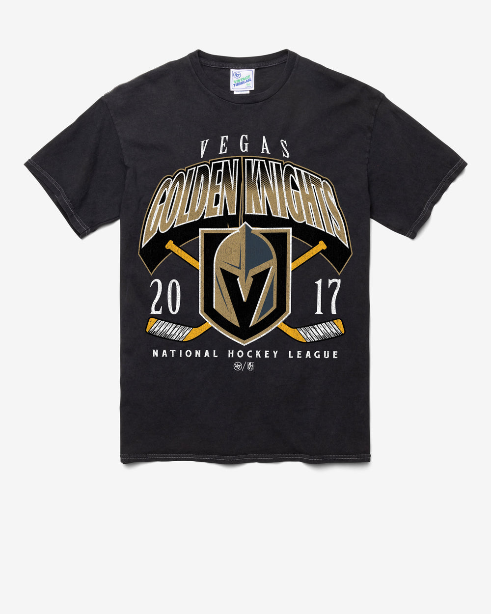 VEGAS GOLDEN KNIGHTS LOCKER VINTAGE '47 TUBULAR TEE DT BLACK