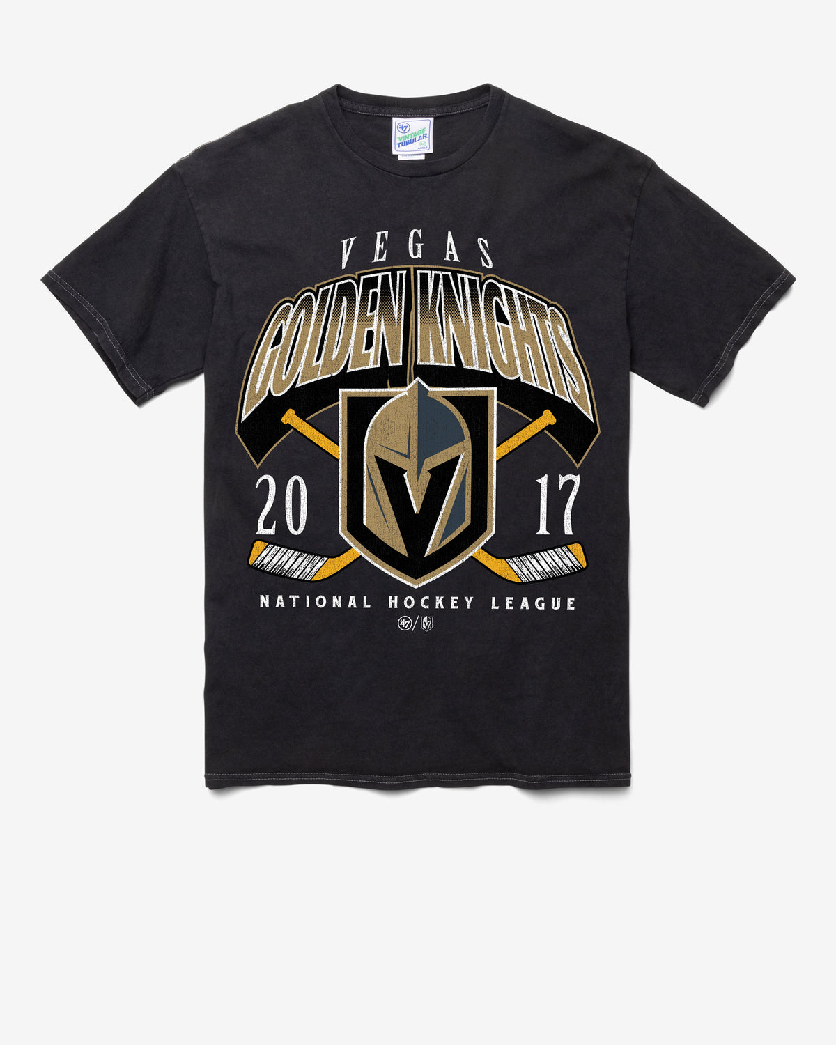 VEGAS GOLDEN KNIGHTS LOCKER VINTAGE '47 TUBULAR TEE DT BLACK