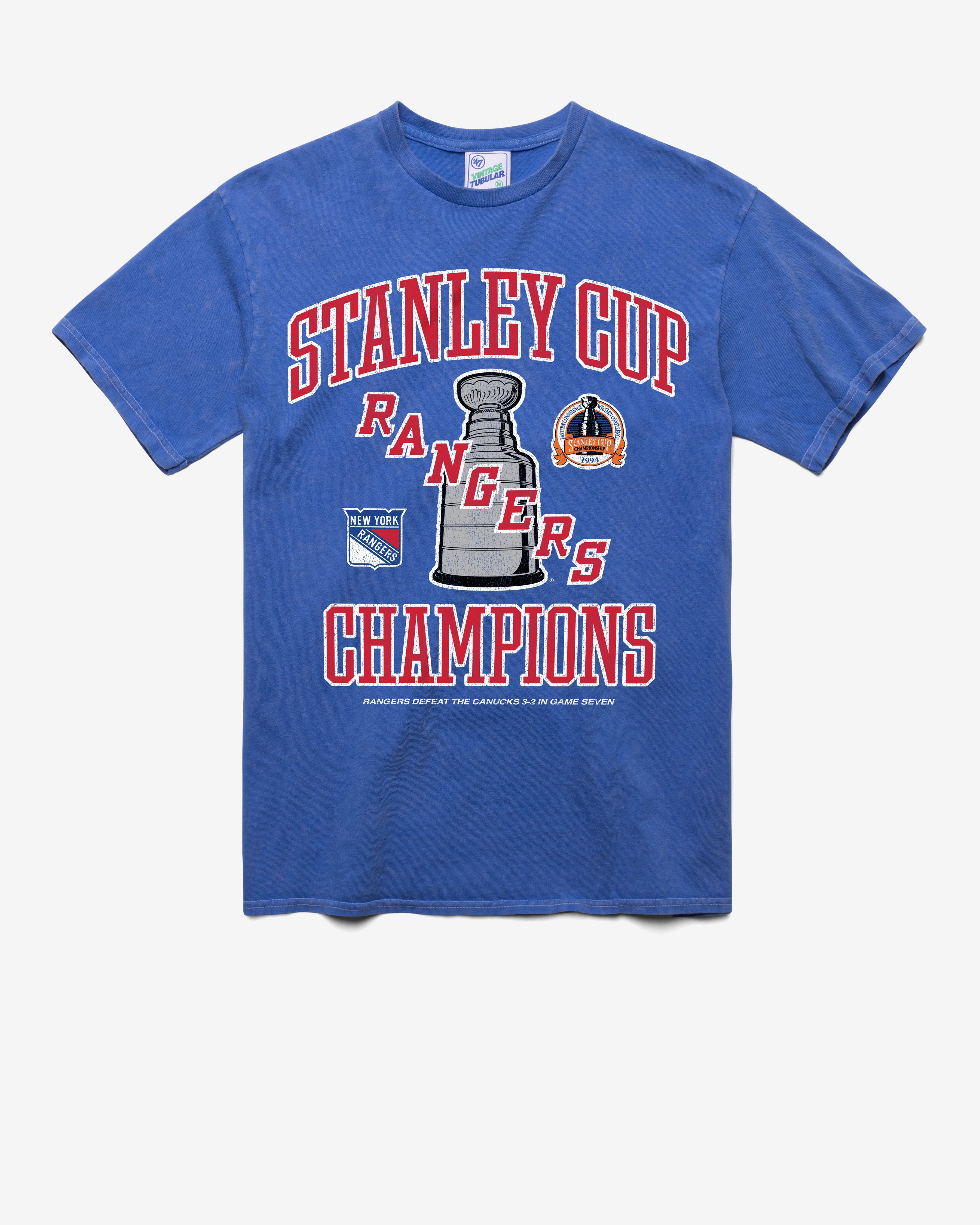 NEW YORK RANGERS VINTAGE STANLEY LOCKER VINTAGE '47 TUBULAR TEE DT CALI BLUE