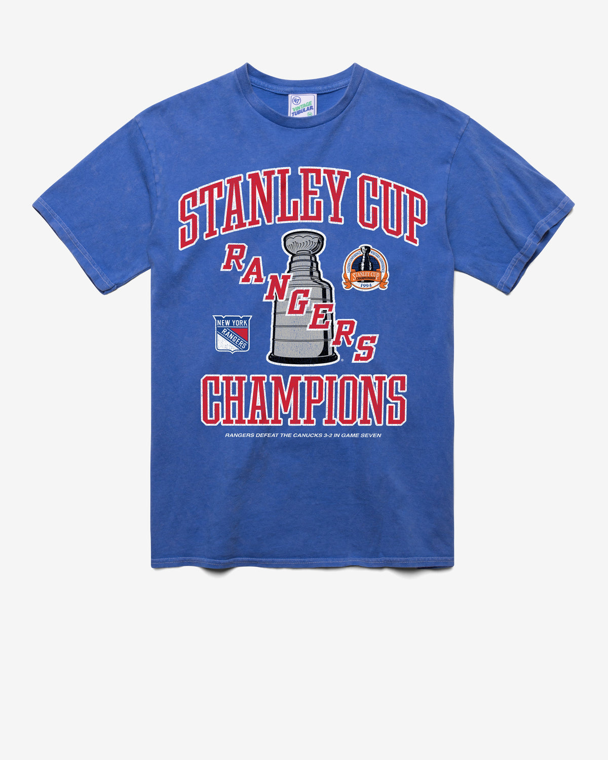 NEW YORK RANGERS VINTAGE STANLEY LOCKER VINTAGE '47 TUBULAR TEE DT CALI BLUE