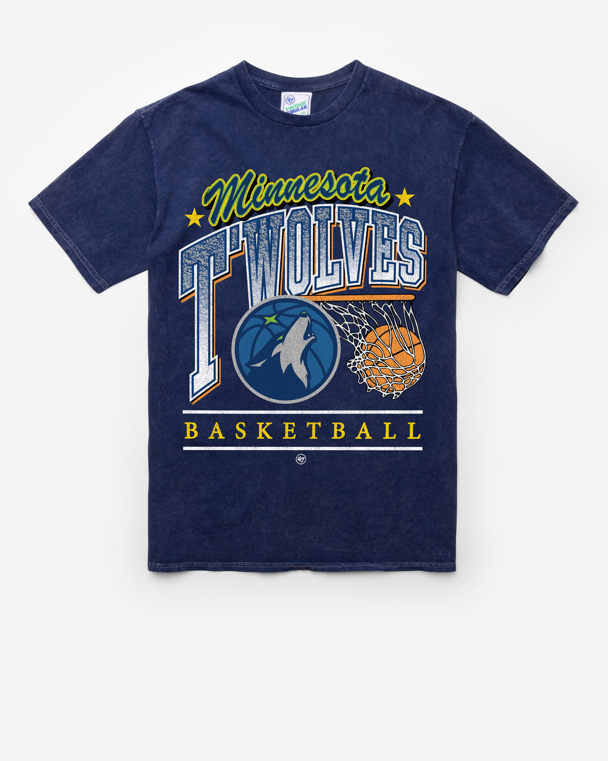 MINNESOTA TIMBERWOLVES LOCKER '47 TUBULAR TEE DT NAVY