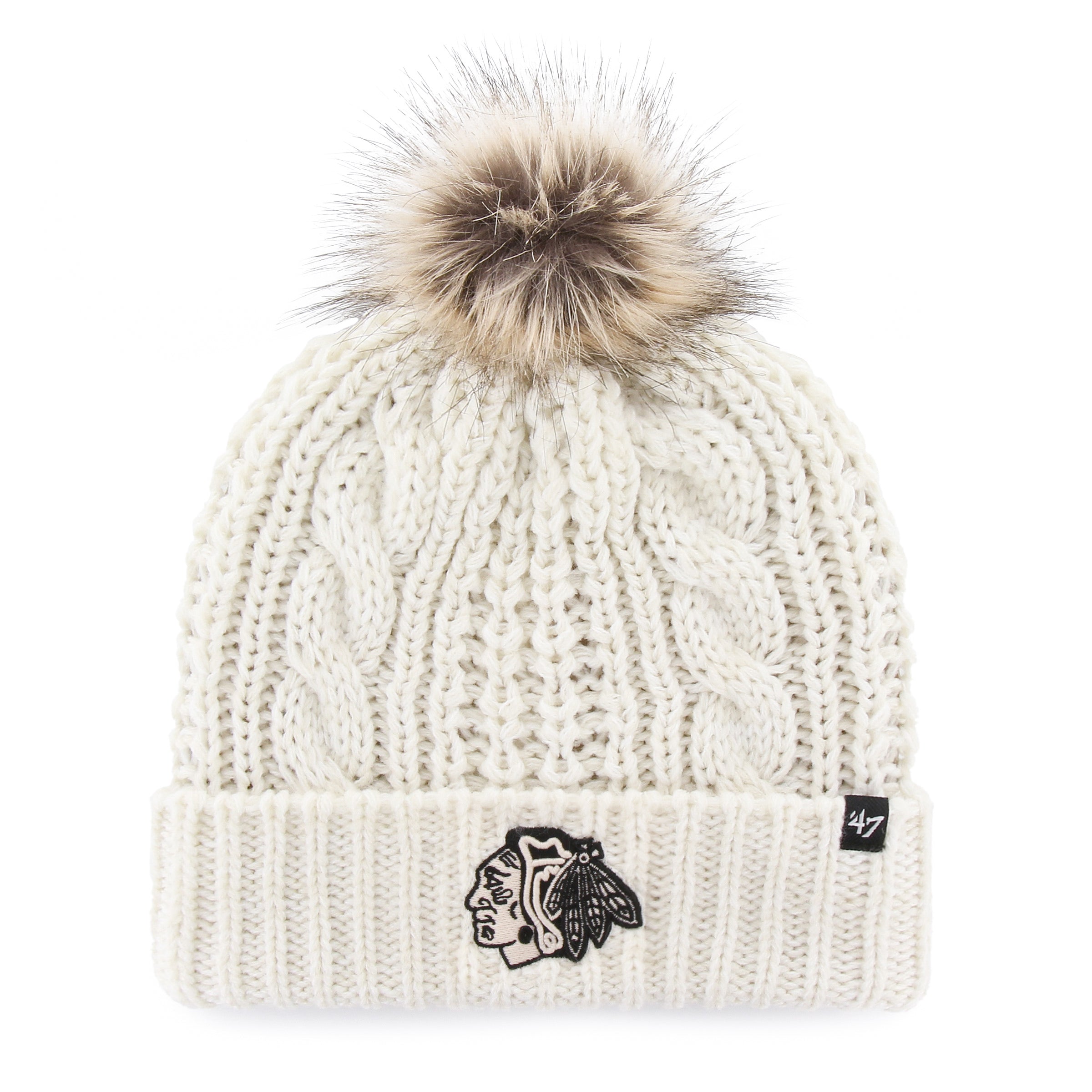 CHICAGO BLACKHAWKS MEEKO '47 CUFF KNIT WOMENS WHITE