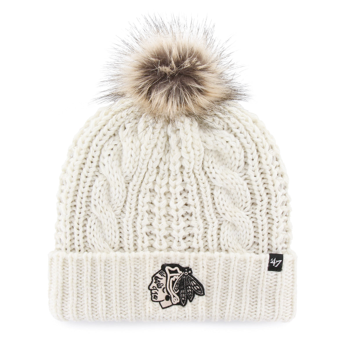 CHICAGO BLACKHAWKS MEEKO '47 CUFF KNIT WOMENS WHITE