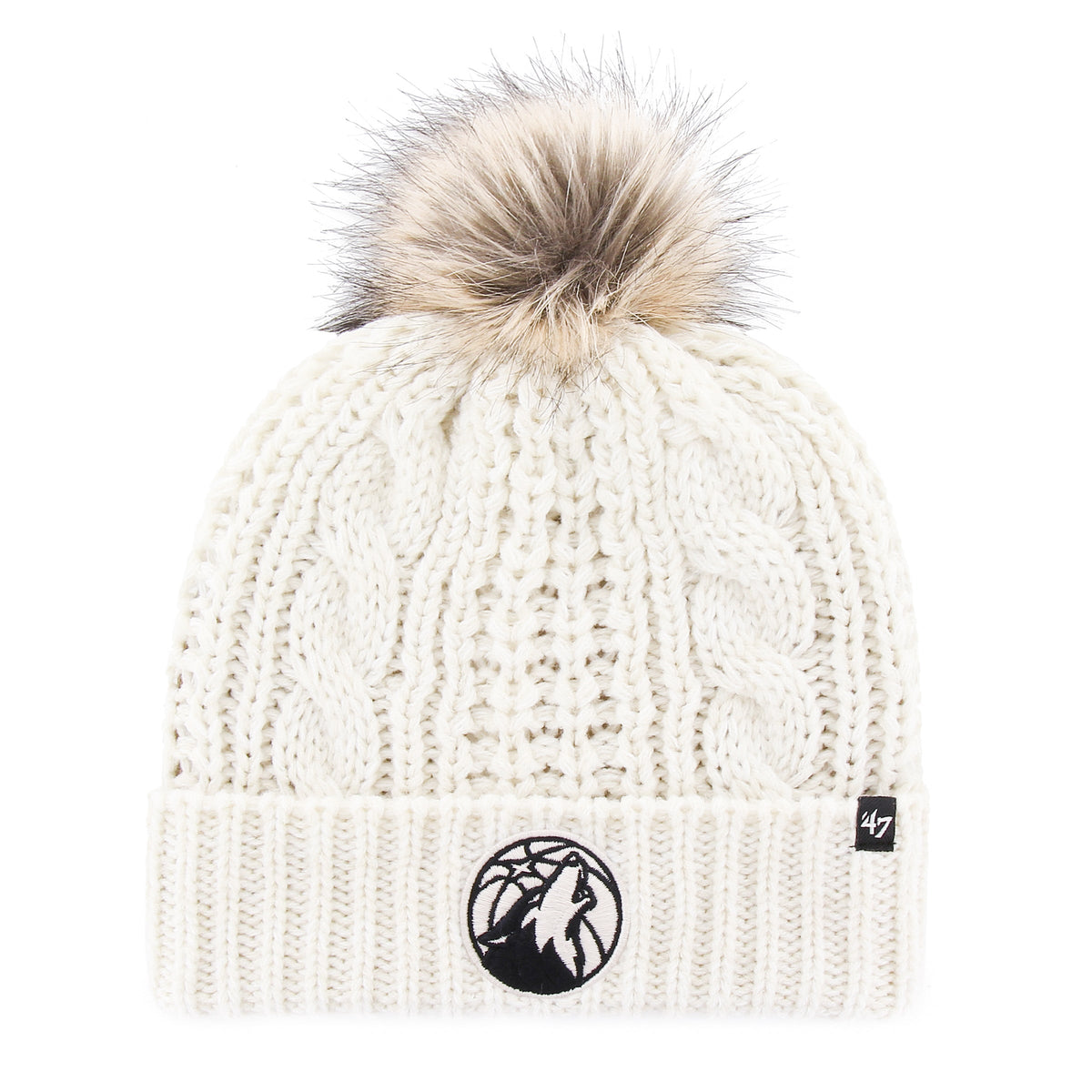 MINNESOTA TIMBERWOLVES MEEKO '47 CUFF KNIT WOMENS WHITE