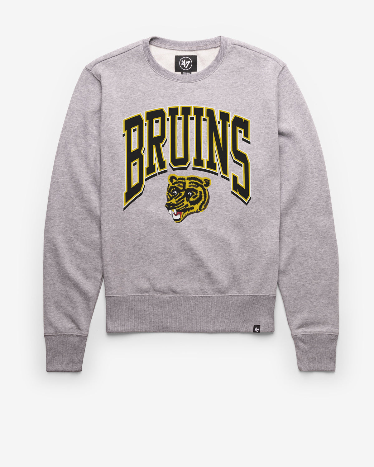 BOSTON BRUINS VINTAGE WALK TALL '47 HEADLINE CREW SLATE GREY