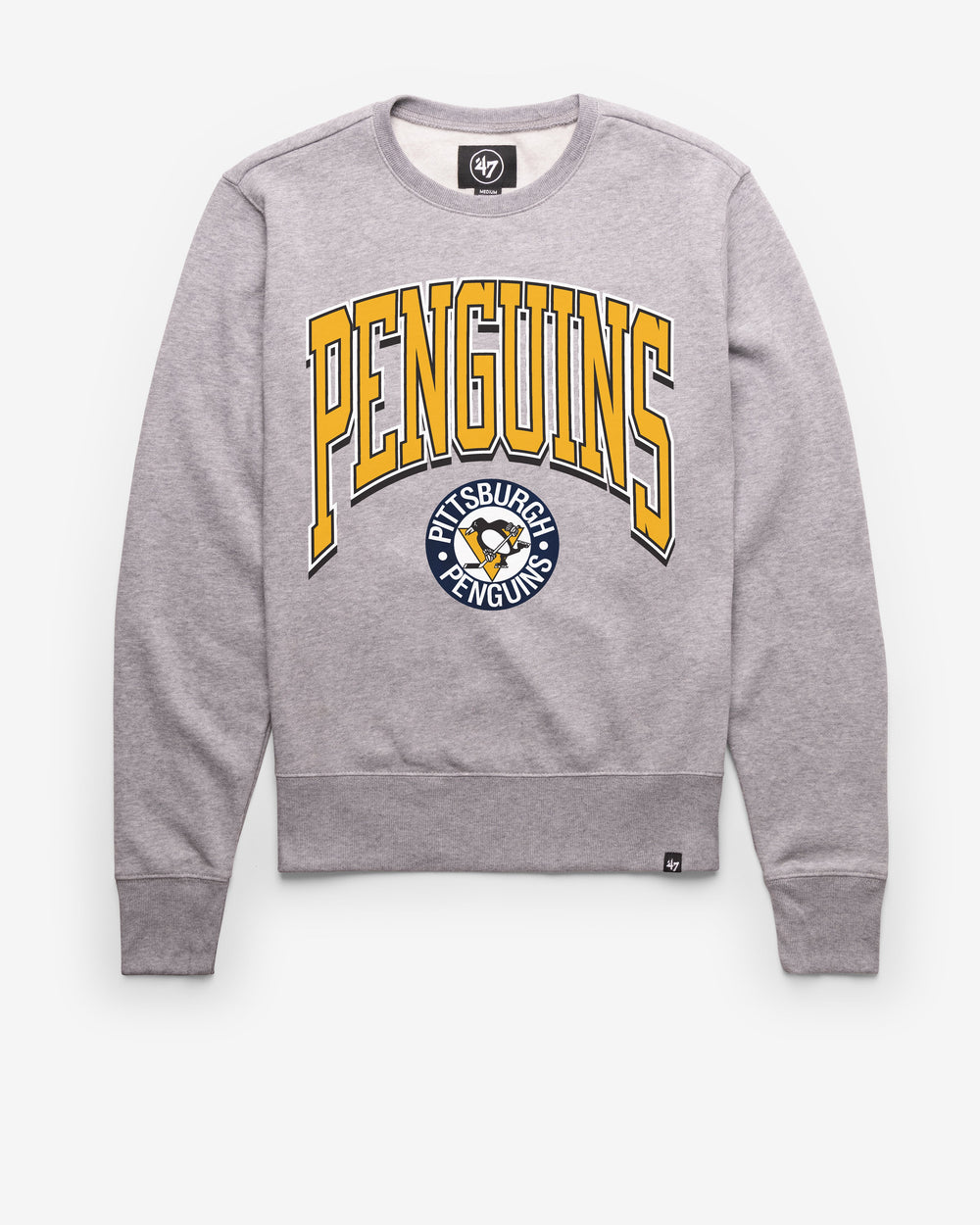 PITTSBURGH PENGUINS VINTAGE WALK TALL '47 HEADLINE CREW SLATE GREY