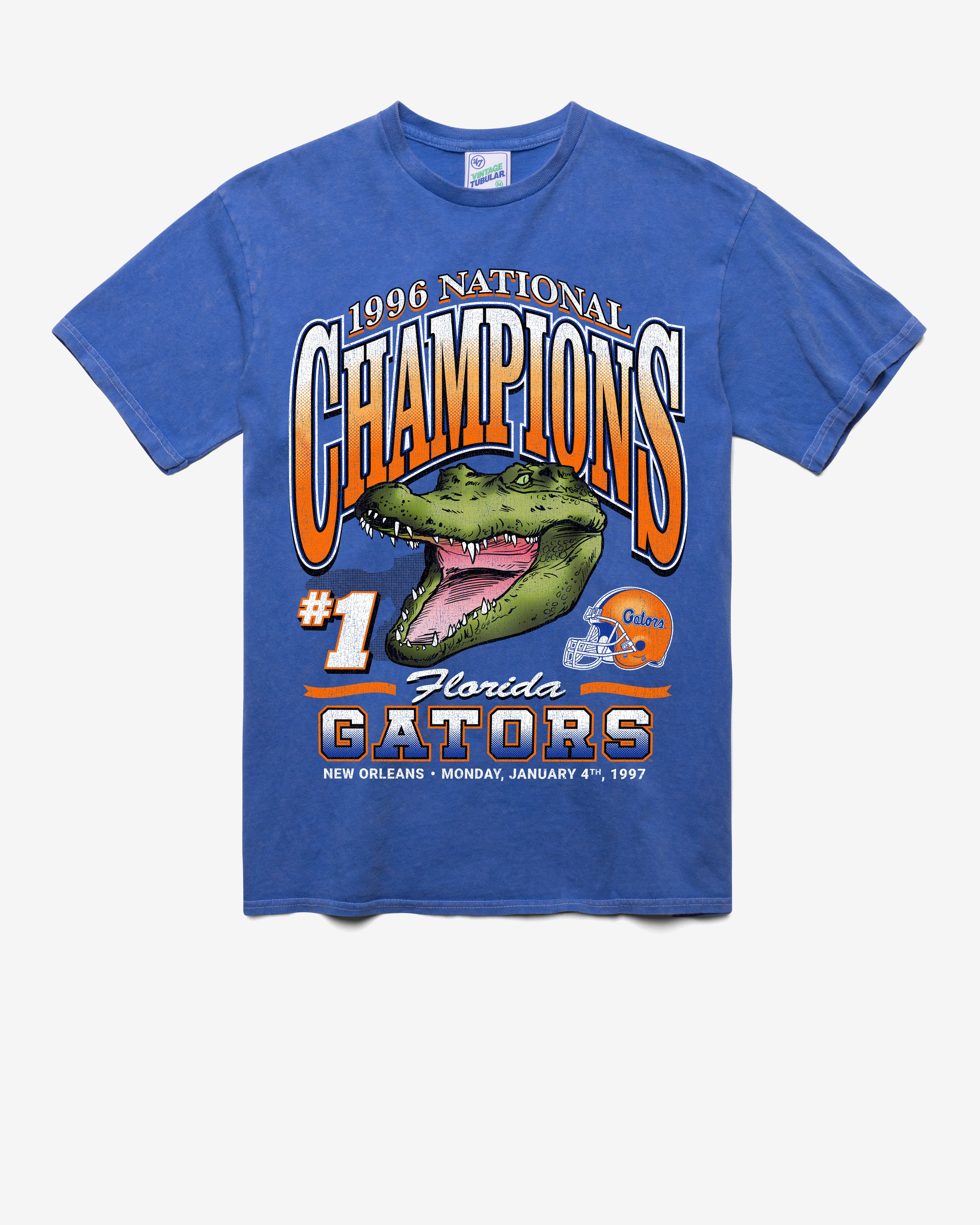 FLORIDA GATORS H-CHAMPS LOCKER VINTAGE '47 TUBULAR TEE DT CALI BLUE