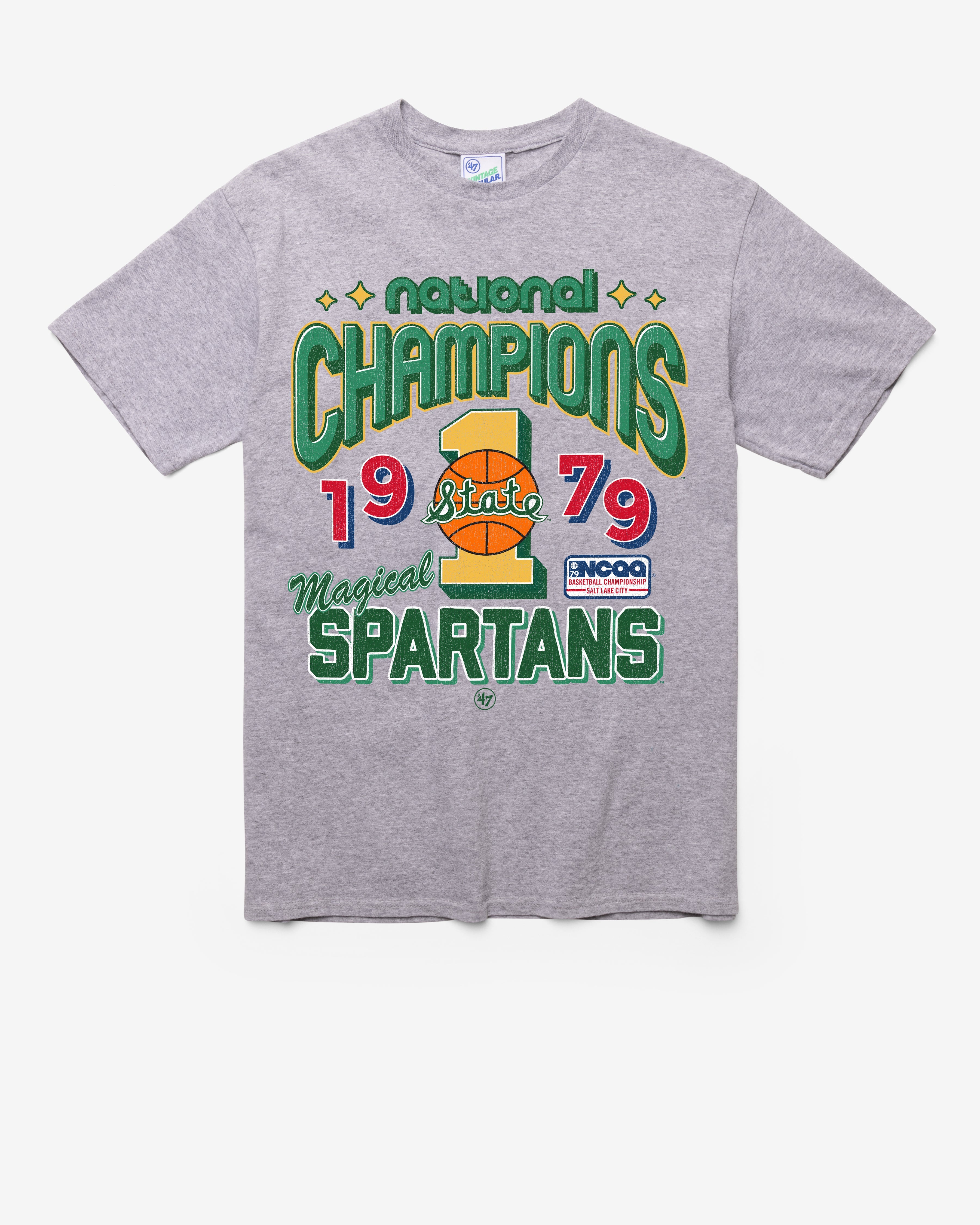 MICHIGAN STATE SPARTANS H-CHAM LOCKER VINTAGE '47 TUBULAR TEE DT ATHLETIC HEATHER