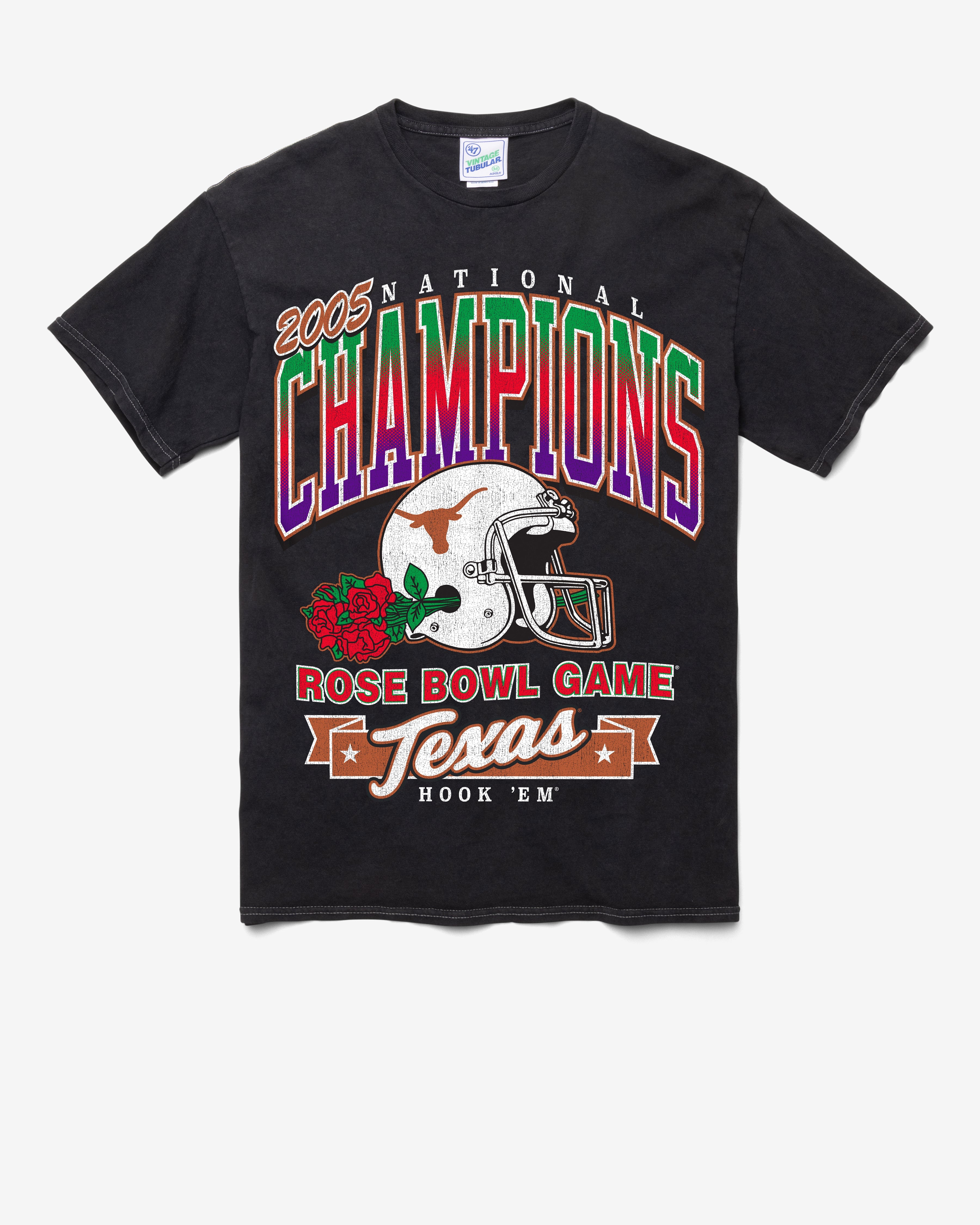 TEXAS LONGHORNS H-BOWLS LOCKER VINTAGE '47 TUBULAR TEE DT BLACK