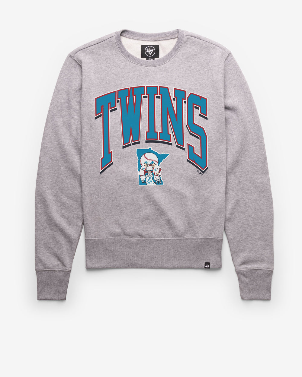 MINNESOTA TWINS COOPERSTOWN WALK TALL '47 HEADLINE CREW SLATE GREY