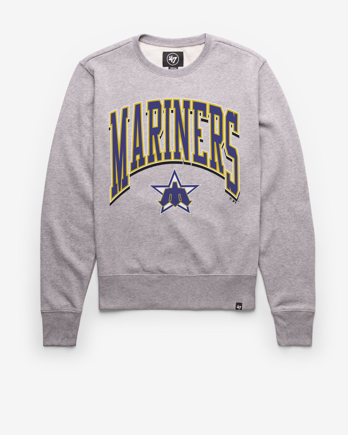 SEATTLE MARINERS COOPERSTOWN WALK TALL '47 HEADLINE CREW SLATE GREY