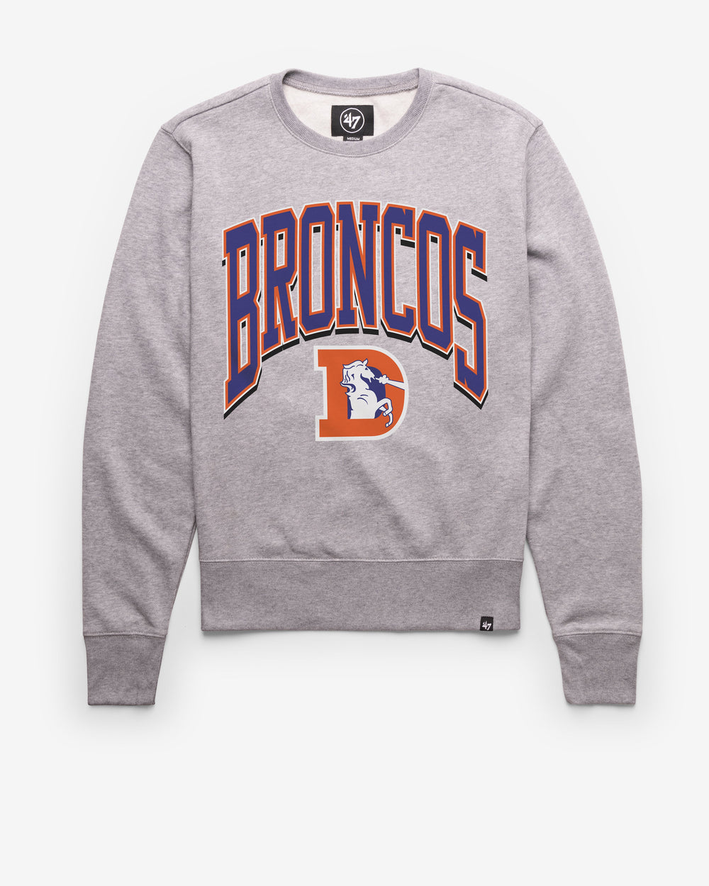 DENVER BRONCOS HISTORIC WALK TALL '47 HEADLINE CREW SLATE GREY