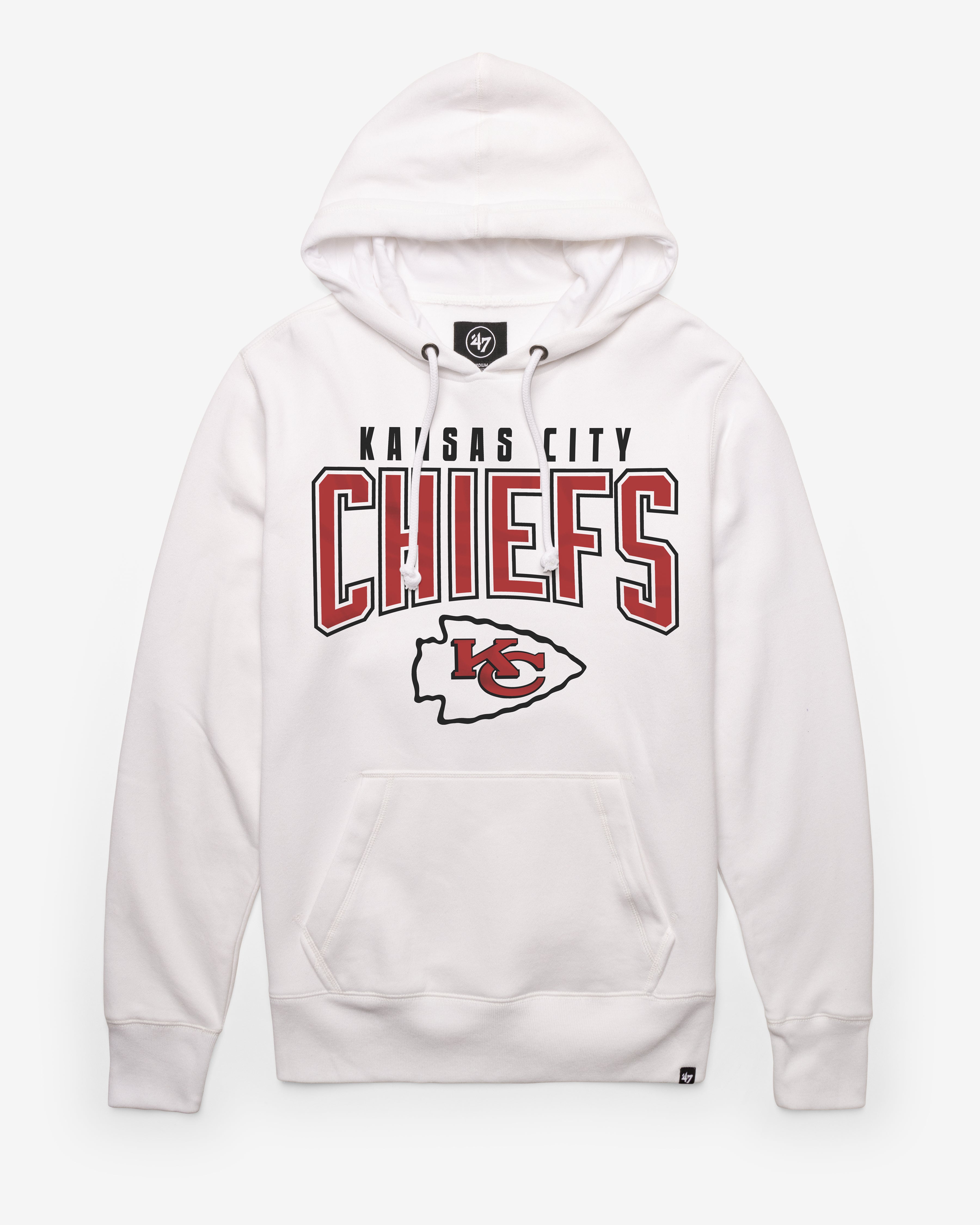 KANSAS CITY CHIEFS TEAM ELEMENTS ARCH '47 HEADLINE HOOD WHITE WASH