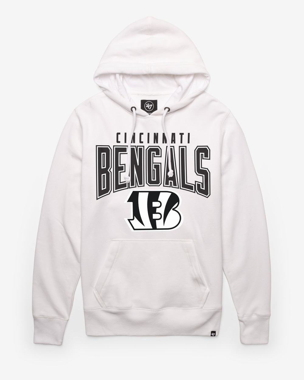 CINCINNATI BENGALS TEAM ELEMENTS '47 ARCH HEADLINE HOOD WHITE WASH