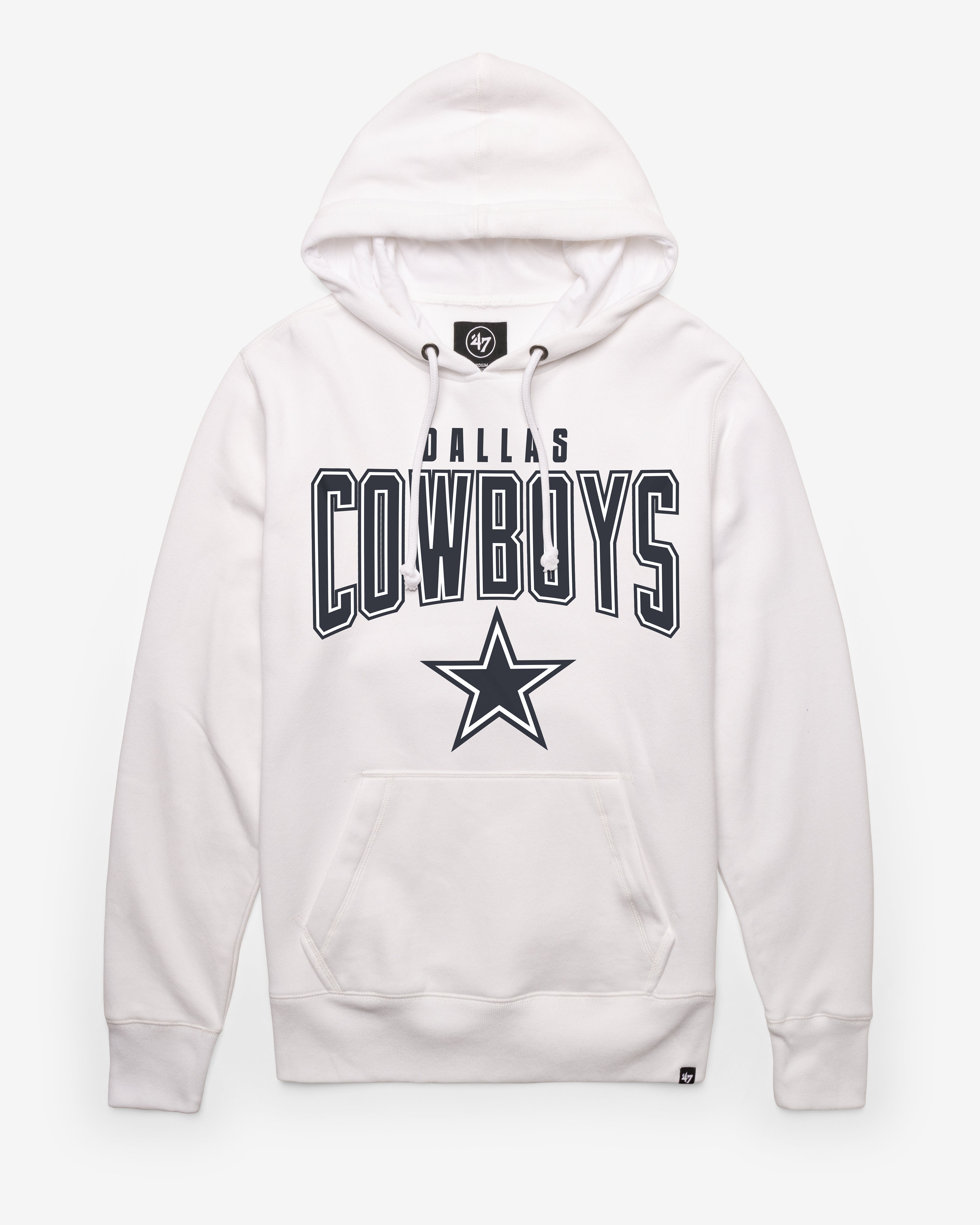 DALLAS COWBOYS TEAM ELEMENTS '47 ARCH HEADLINE HOOD WHITE WASH