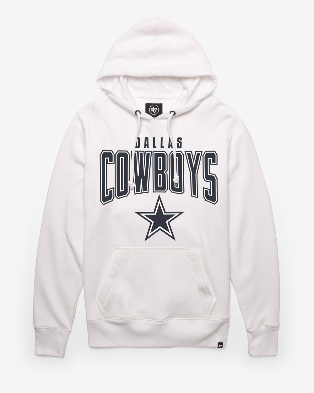 DALLAS COWBOYS TEAM ELEMENTS '47 ARCH HEADLINE HOOD WHITE WASH