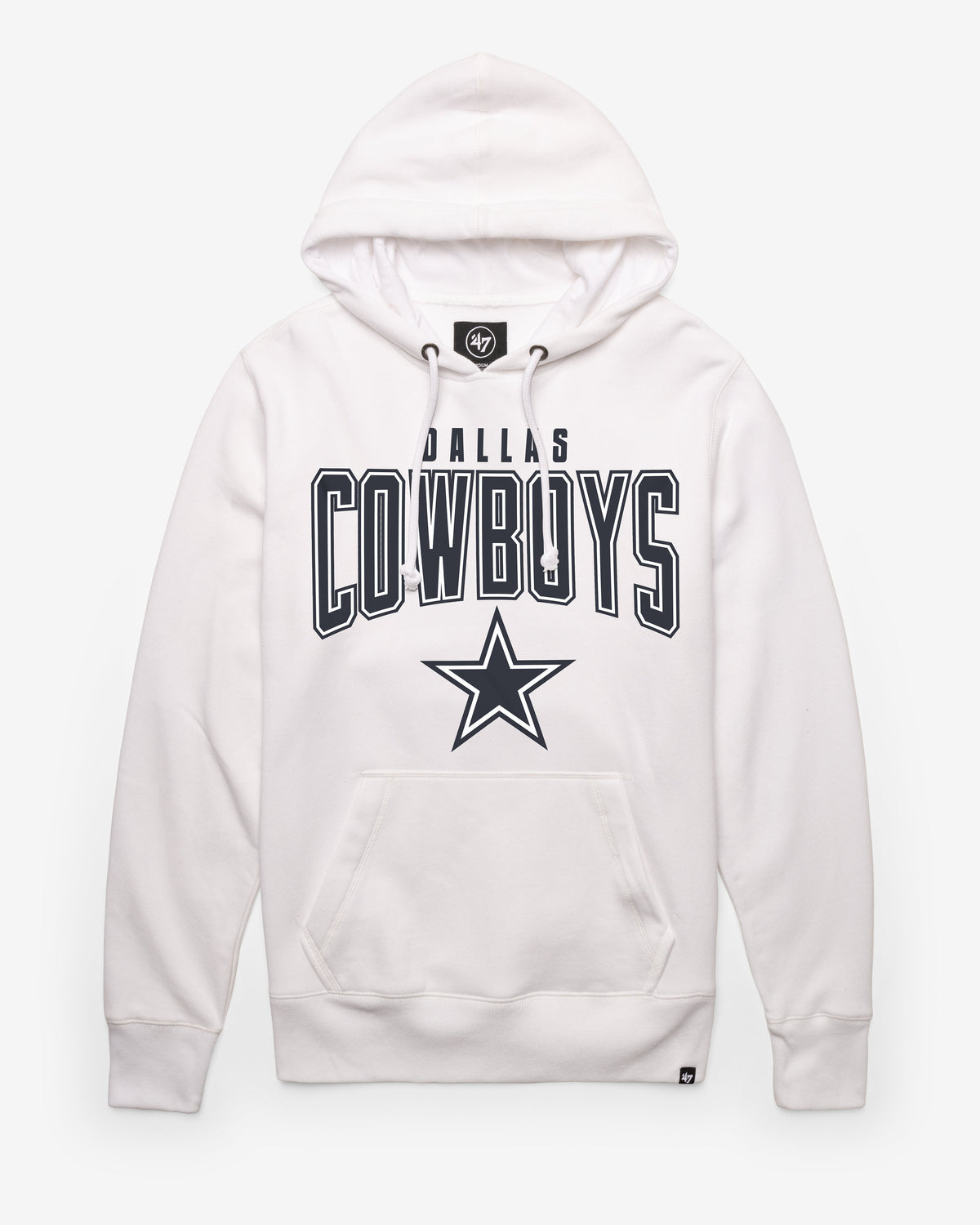DALLAS COWBOYS TEAM ELEMENTS '47 ARCH HEADLINE HOOD WHITE WASH