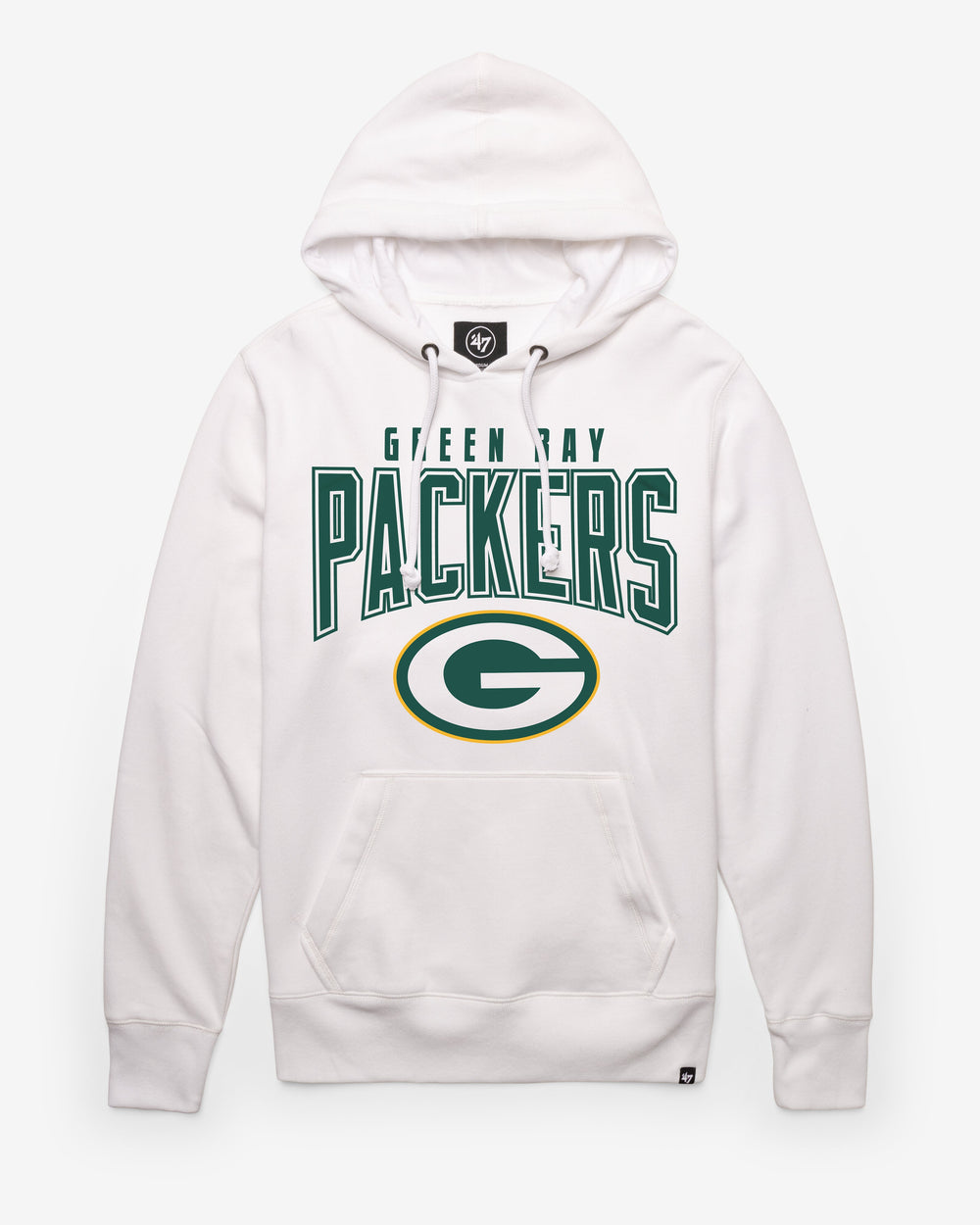 GREEN BAY PACKERS TEAM ELEMENTS ARCH '47 HEADLINE HOOD WHITE WASH