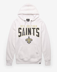 NEW ORLEANS SAINTS TEAM ELEMENTS ARCH '47 HEADLINE HOOD WHITE WASH