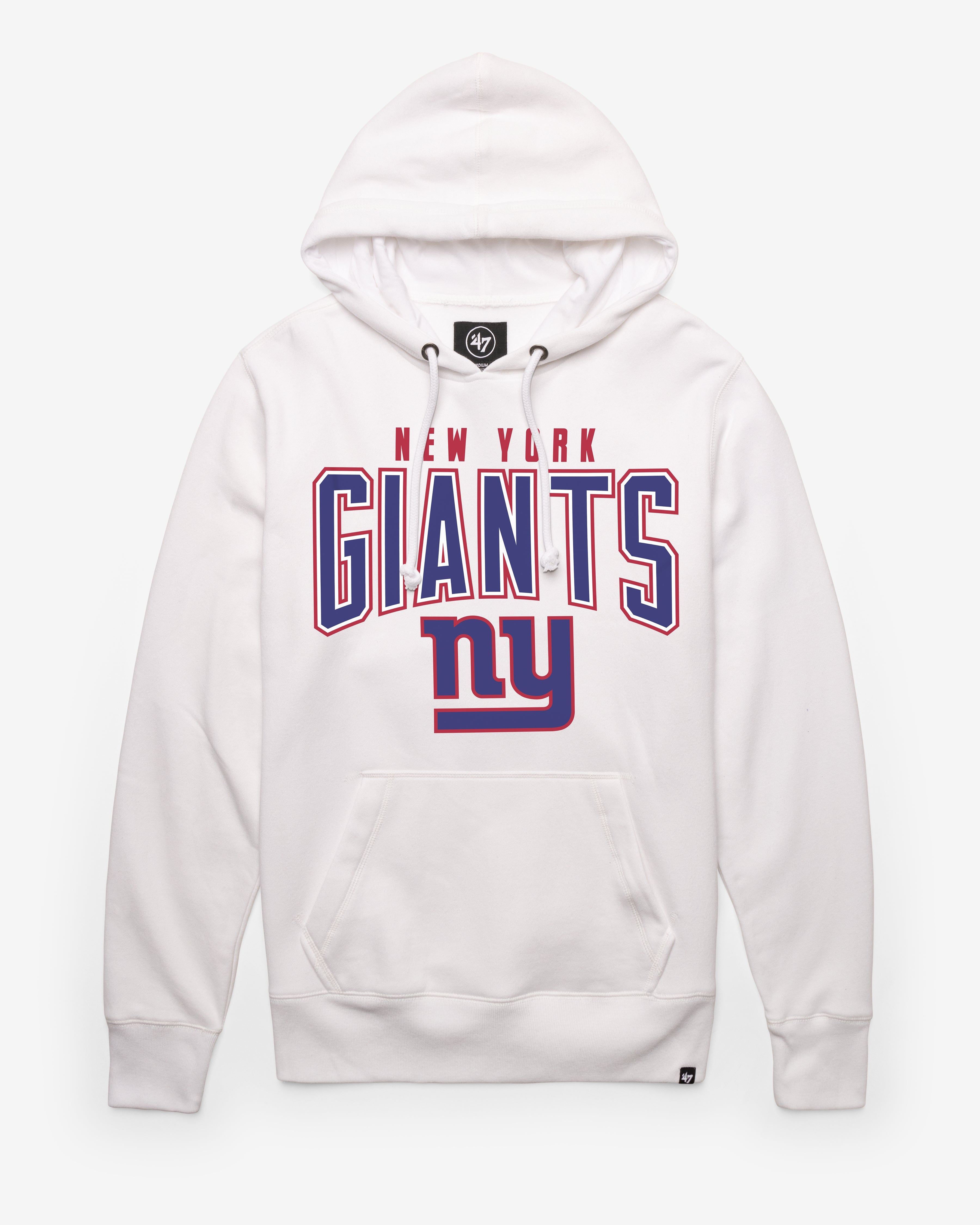 NEW YORK GIANTS TEAM ELEMENTS ARCH '47 HEADLINE HOOD WHITE WASH